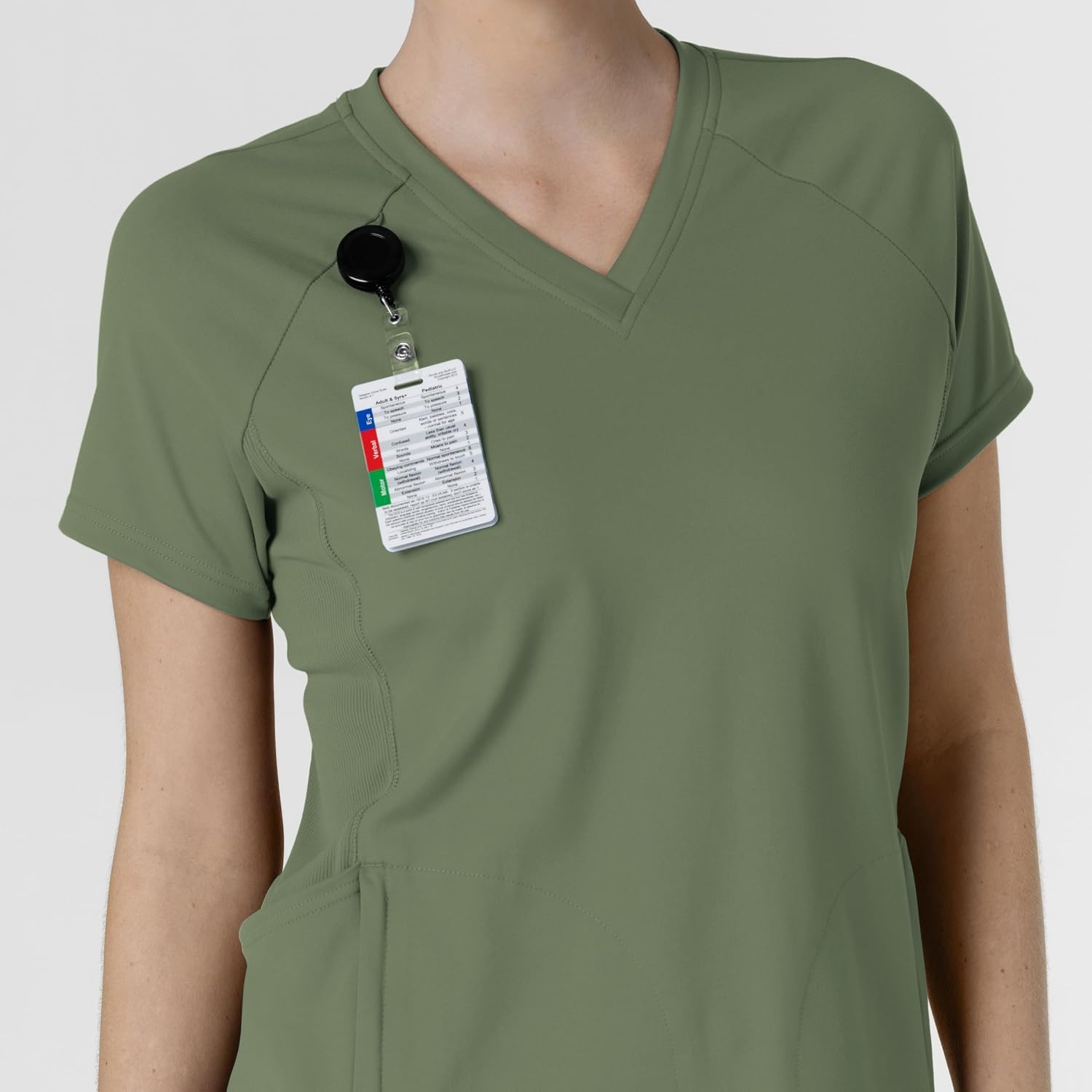 image:imageWink Renew Womens FlexnReach VNeck Raglan Scrub TopOlive
