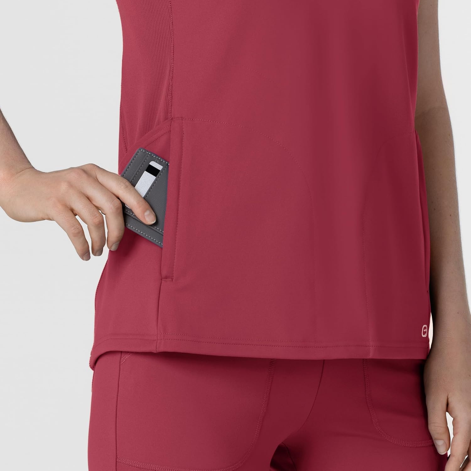 image:imageWink Renew Womens FlexnReach VNeck Raglan Scrub TopRuby