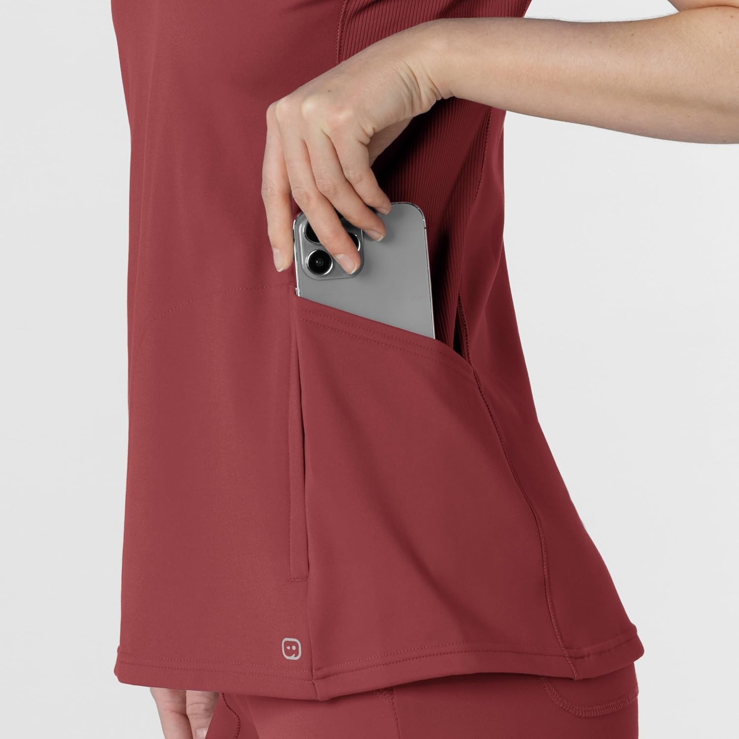 image:imageWink Renew Womens FlexnReach VNeck Raglan Scrub TopRuby