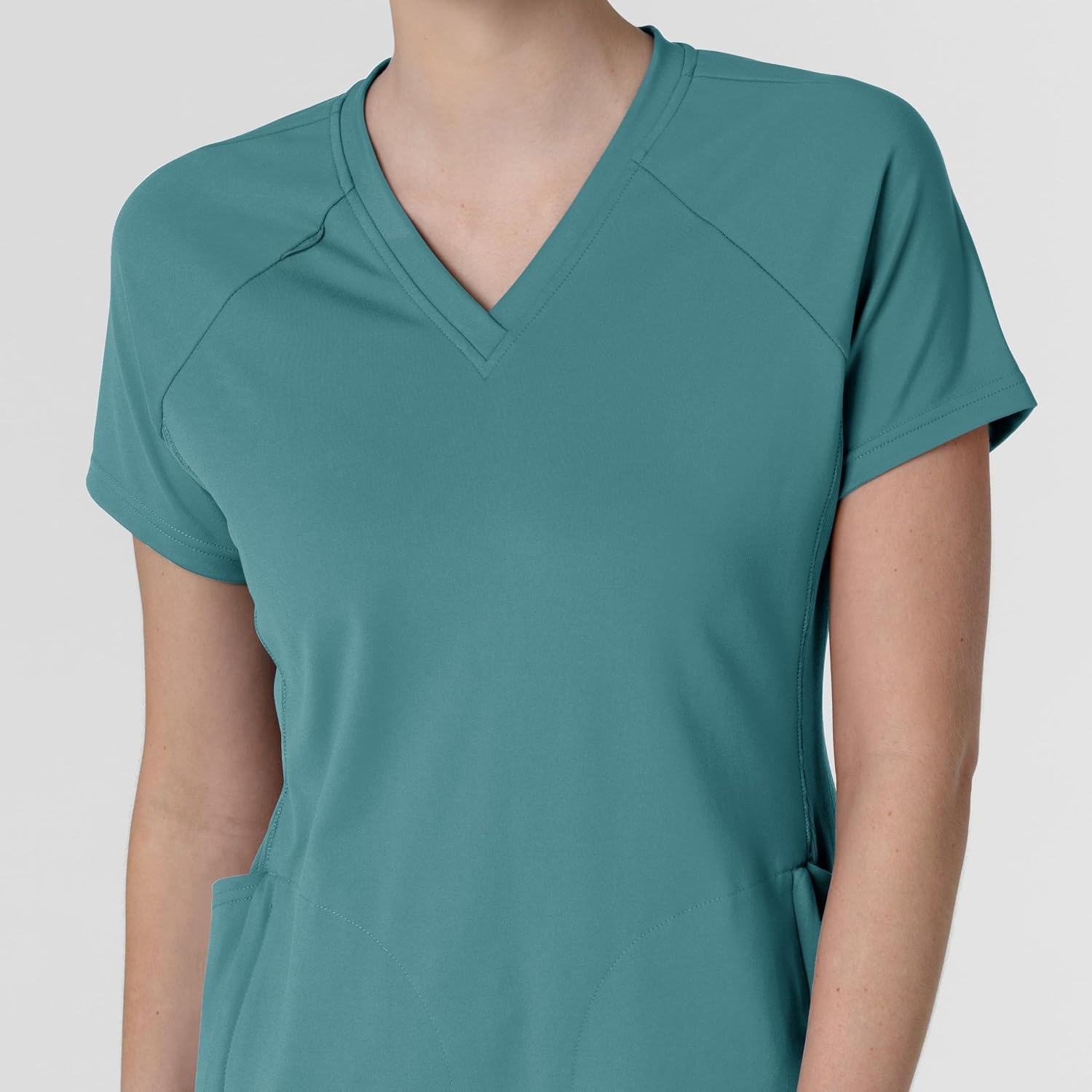 image:imageWink Renew Womens FlexnReach VNeck Raglan Scrub TopVintage Teal