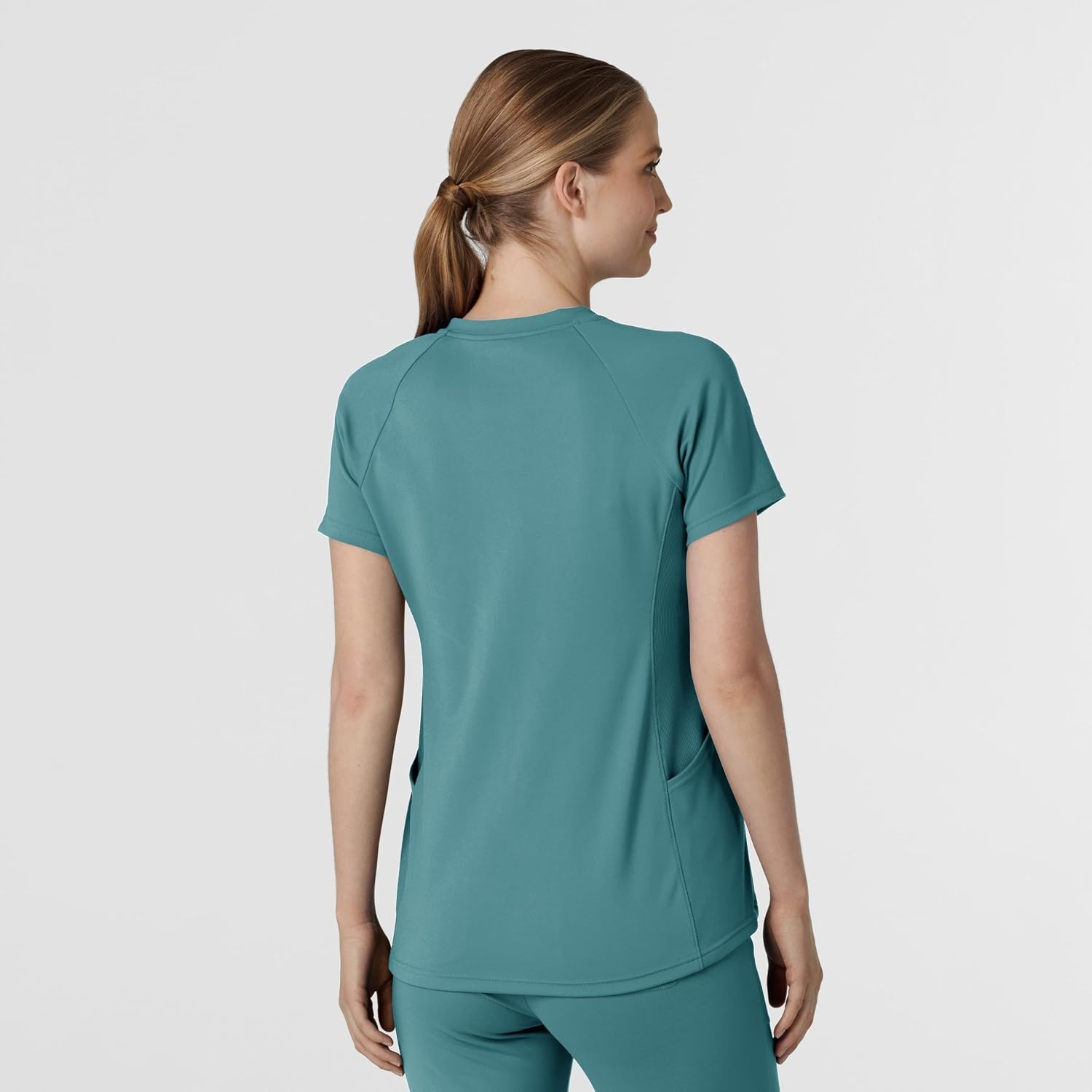image:imageWink Renew Womens FlexnReach VNeck Raglan Scrub TopVintage Teal