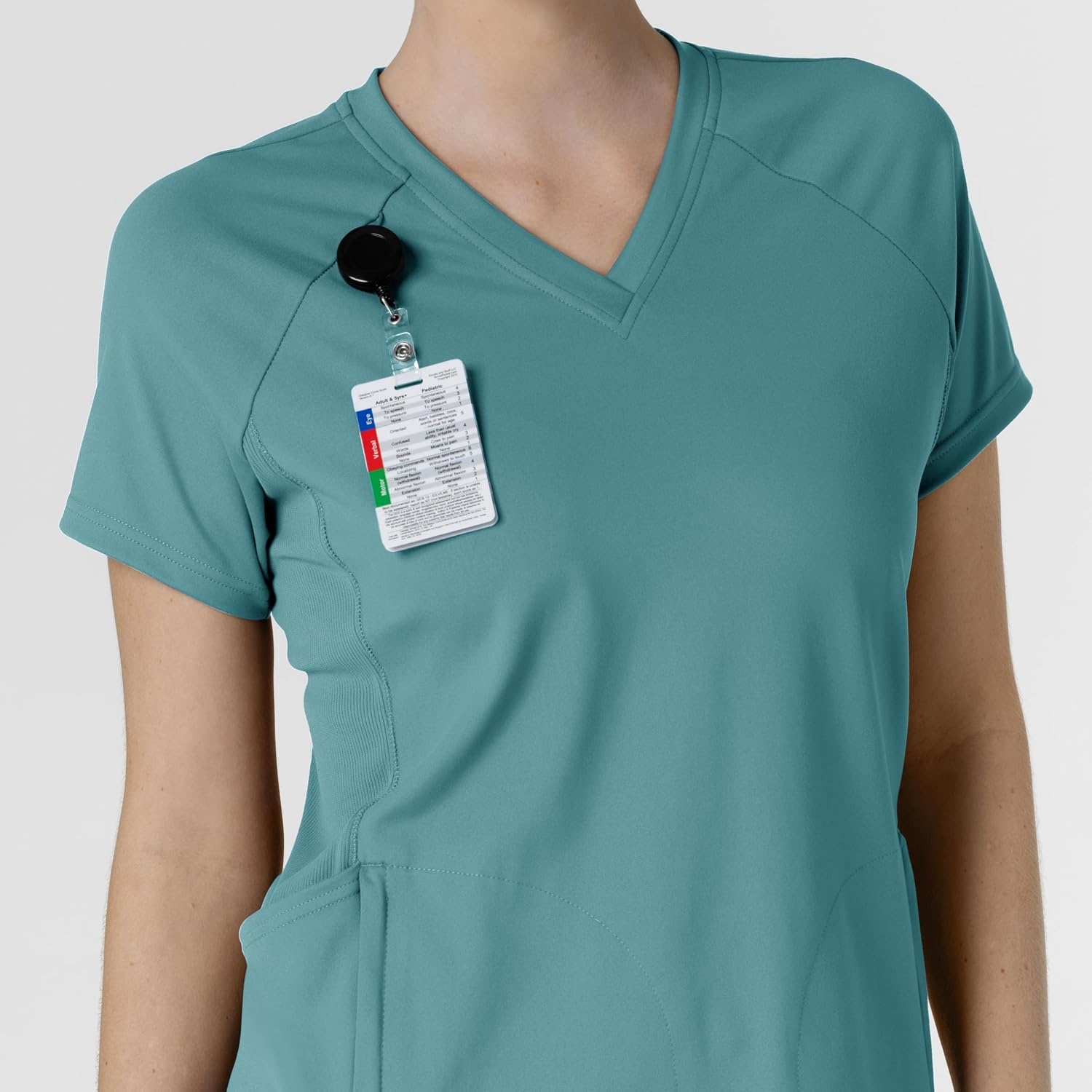 image:imageWink Renew Womens FlexnReach VNeck Raglan Scrub TopVintage Teal