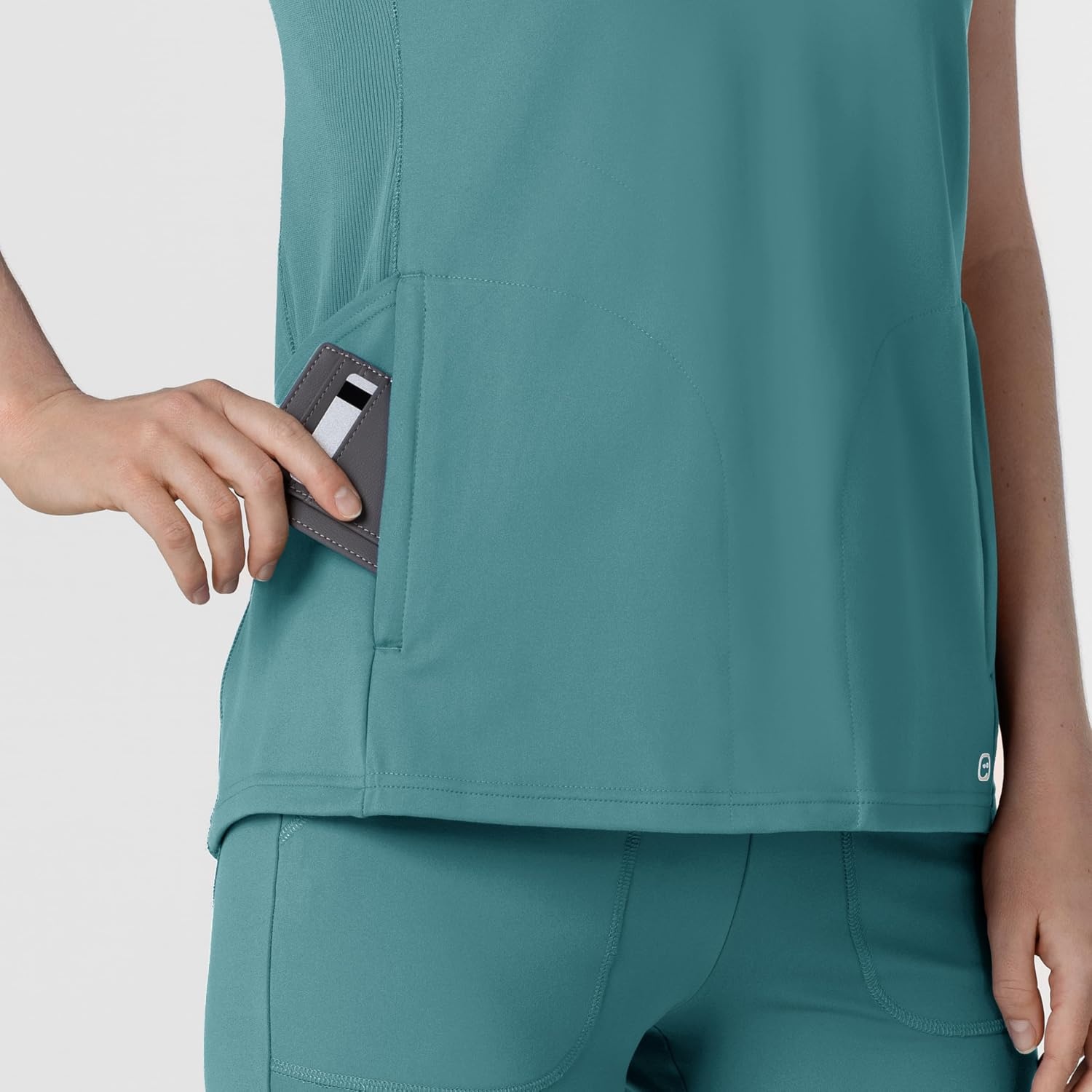 image:imageWink Renew Womens FlexnReach VNeck Raglan Scrub TopVintage Teal