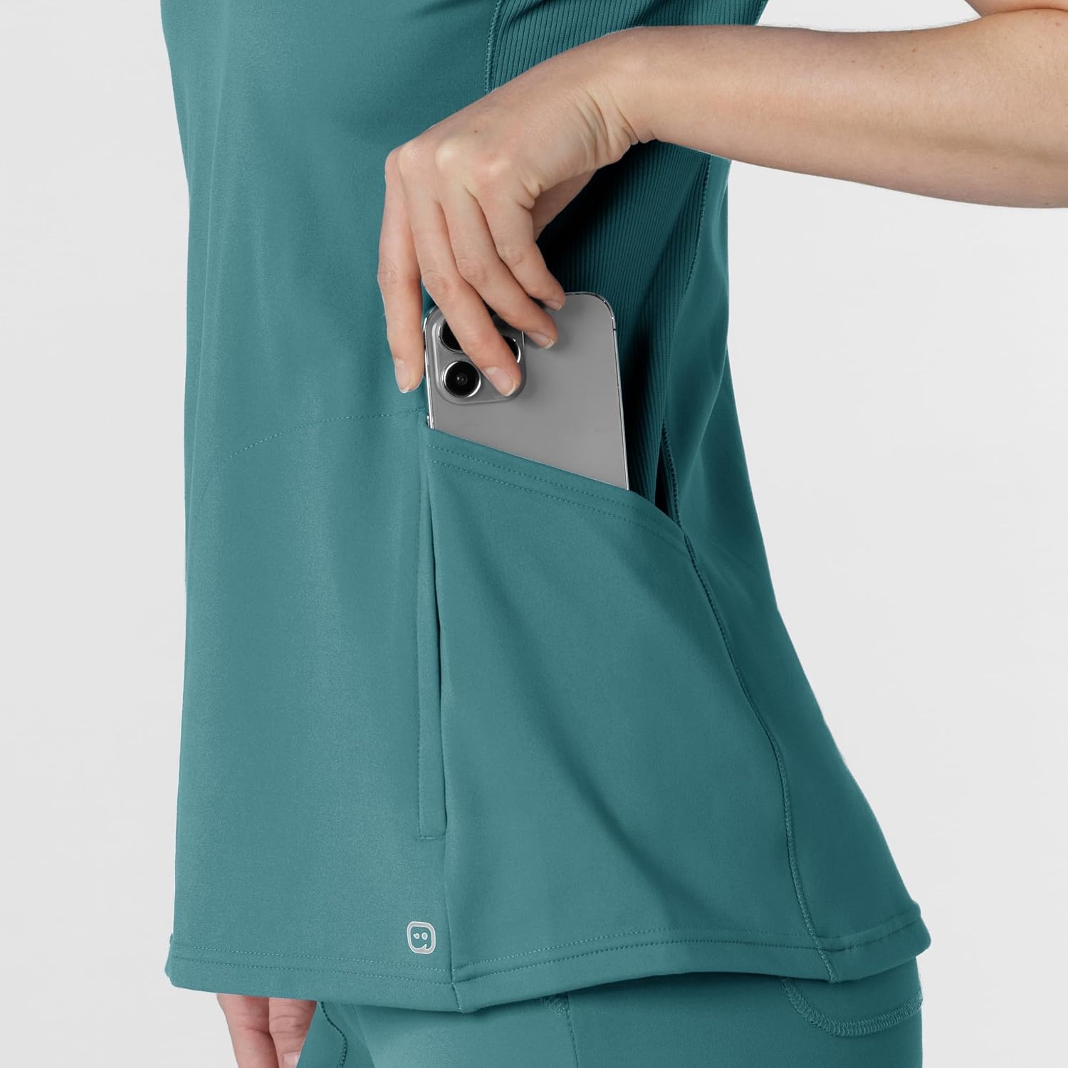 image:imageWink Renew Womens FlexnReach VNeck Raglan Scrub TopVintage Teal