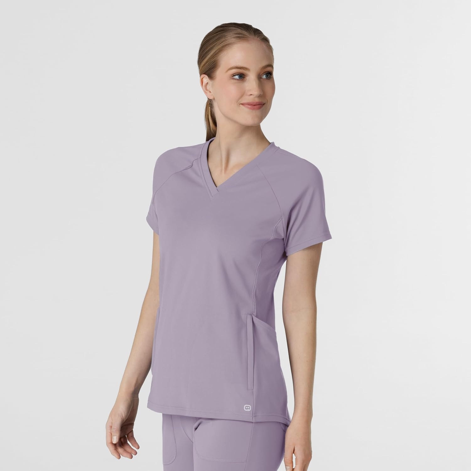 image:imageWink Renew Womens FlexnReach VNeck Raglan Scrub TopWisteria