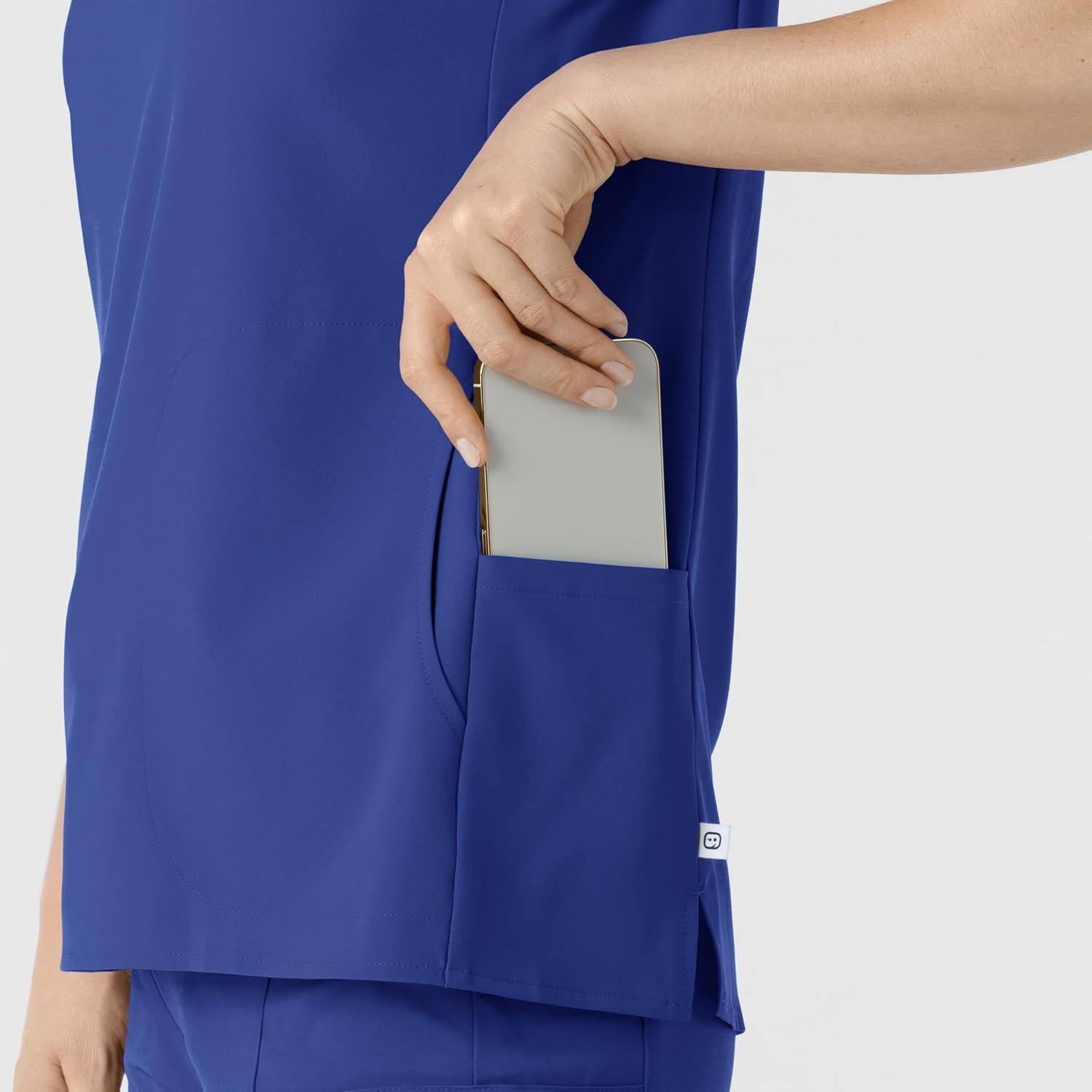 image:imageWink Renew Womens Mandarin Collar Scrub TopGalaxy Blue
