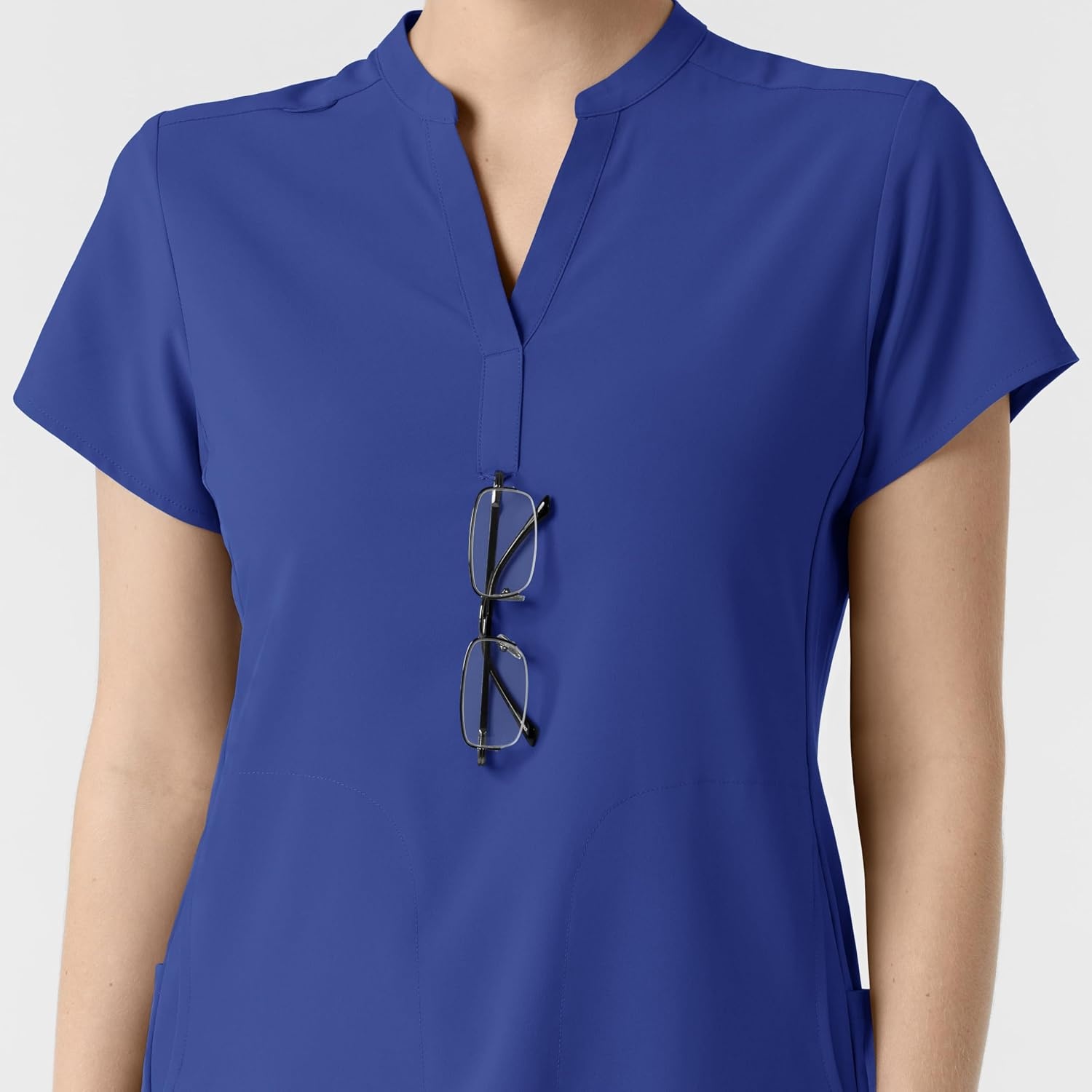 image:imageWink Renew Womens Mandarin Collar Scrub TopGalaxy Blue