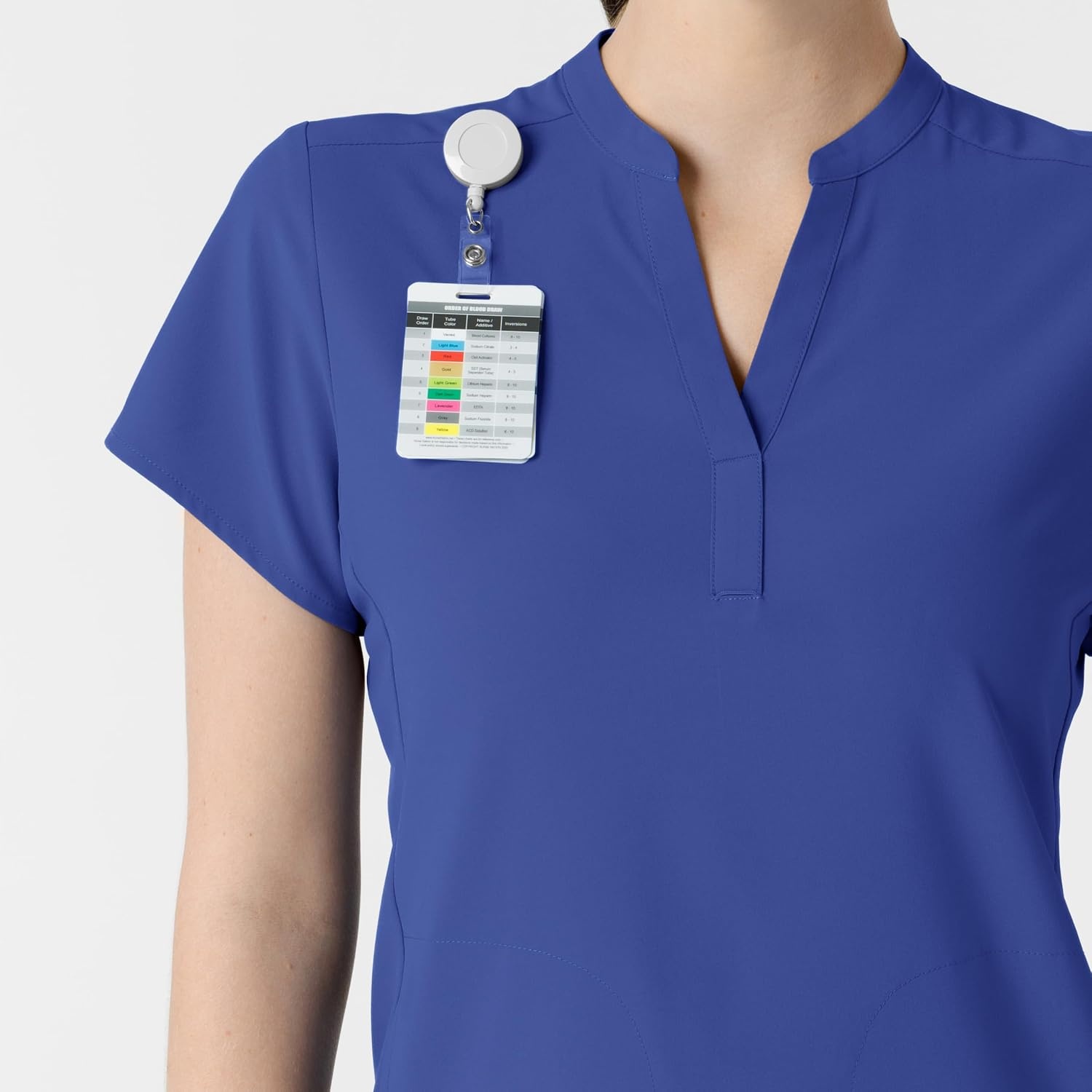 image:imageWink Renew Womens Mandarin Collar Scrub TopGalaxy Blue