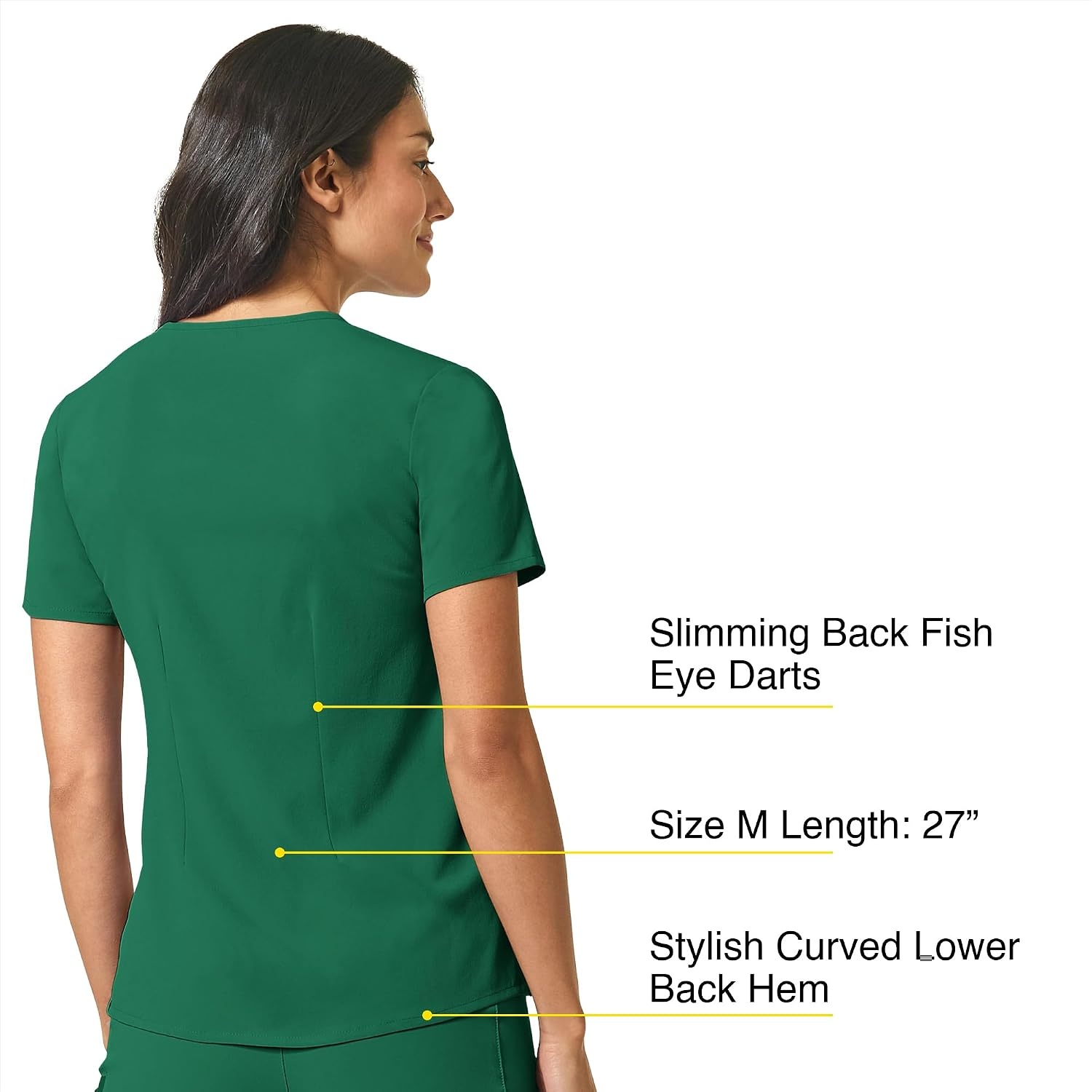 image:imageWink Renew Womens Mandarin Collar Tuckin Scrub TopHunter