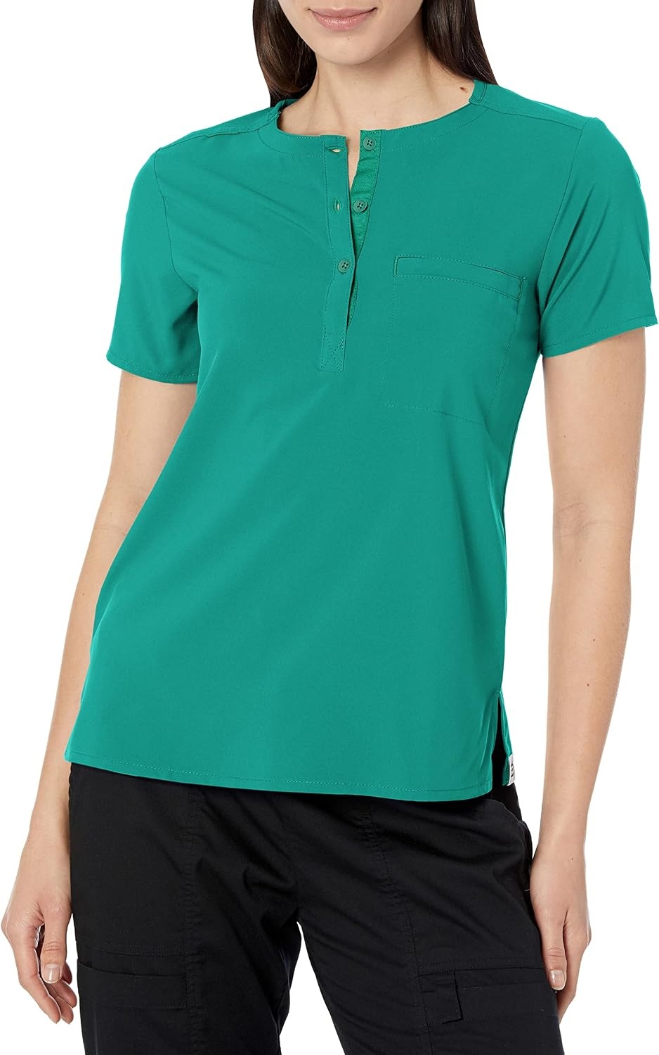 image:imageWink Renew Womens Mandarin Collar Tuckin Scrub TopHunter