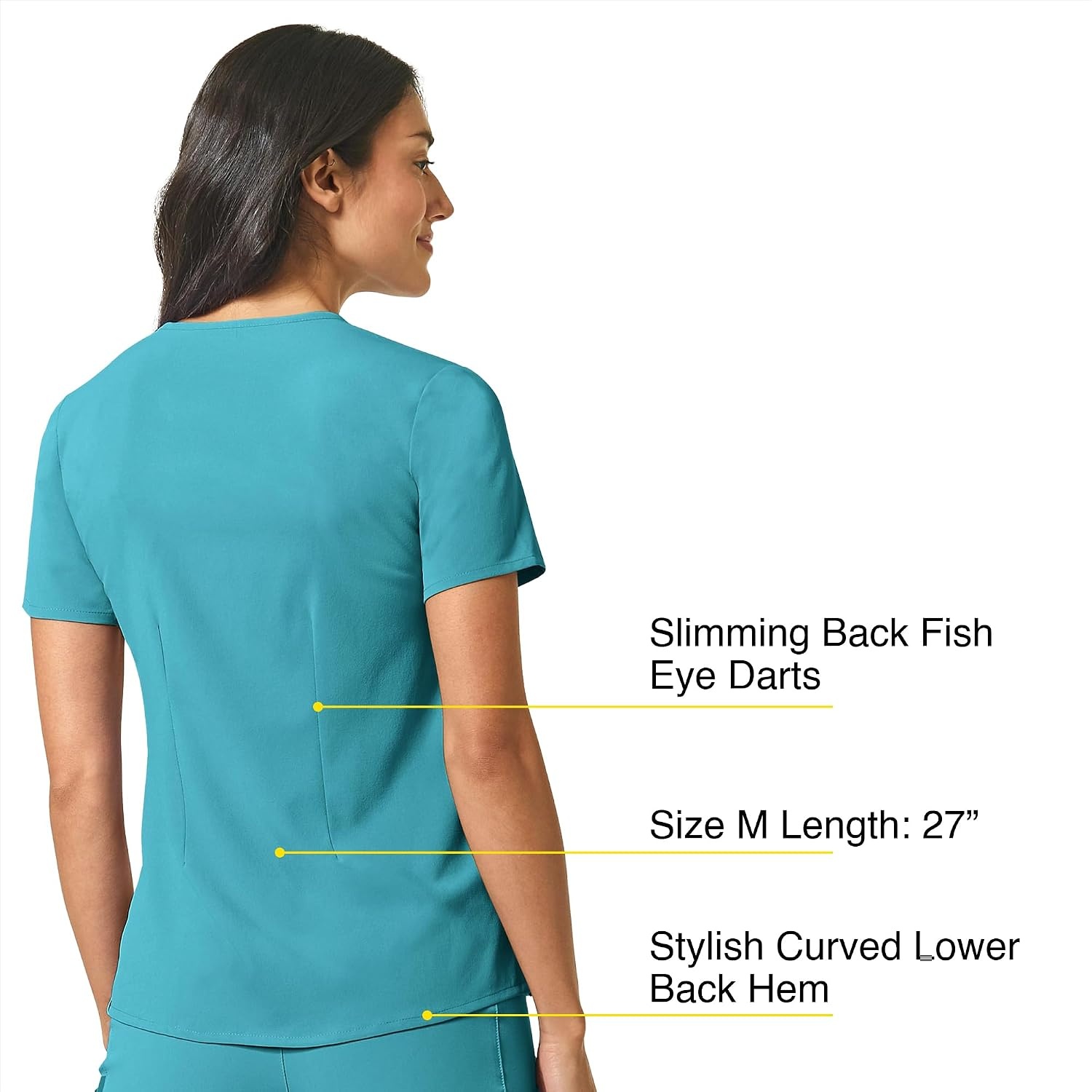 image:imageWink Renew Womens Mandarin Collar Tuckin Scrub TopTeal Blue