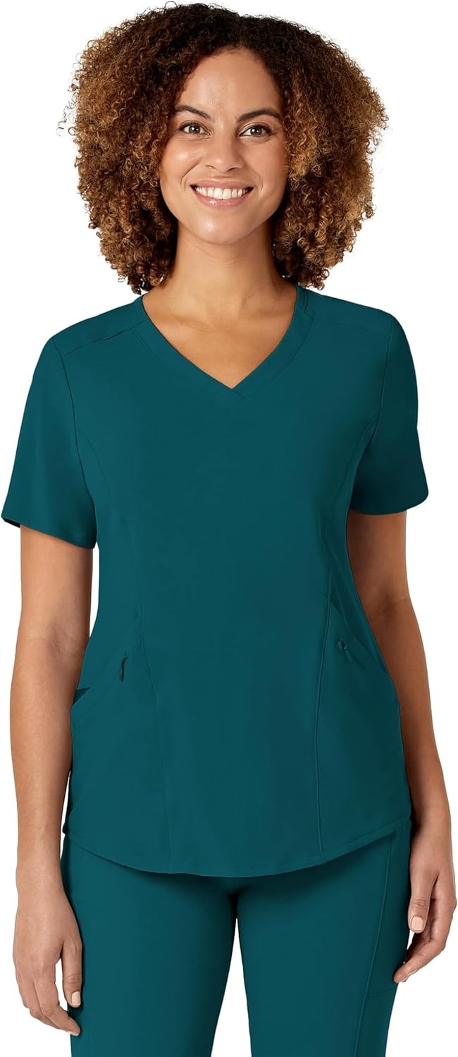 image:imageWink Renew Womens VNeck Scrub Top Caribbean Blue S