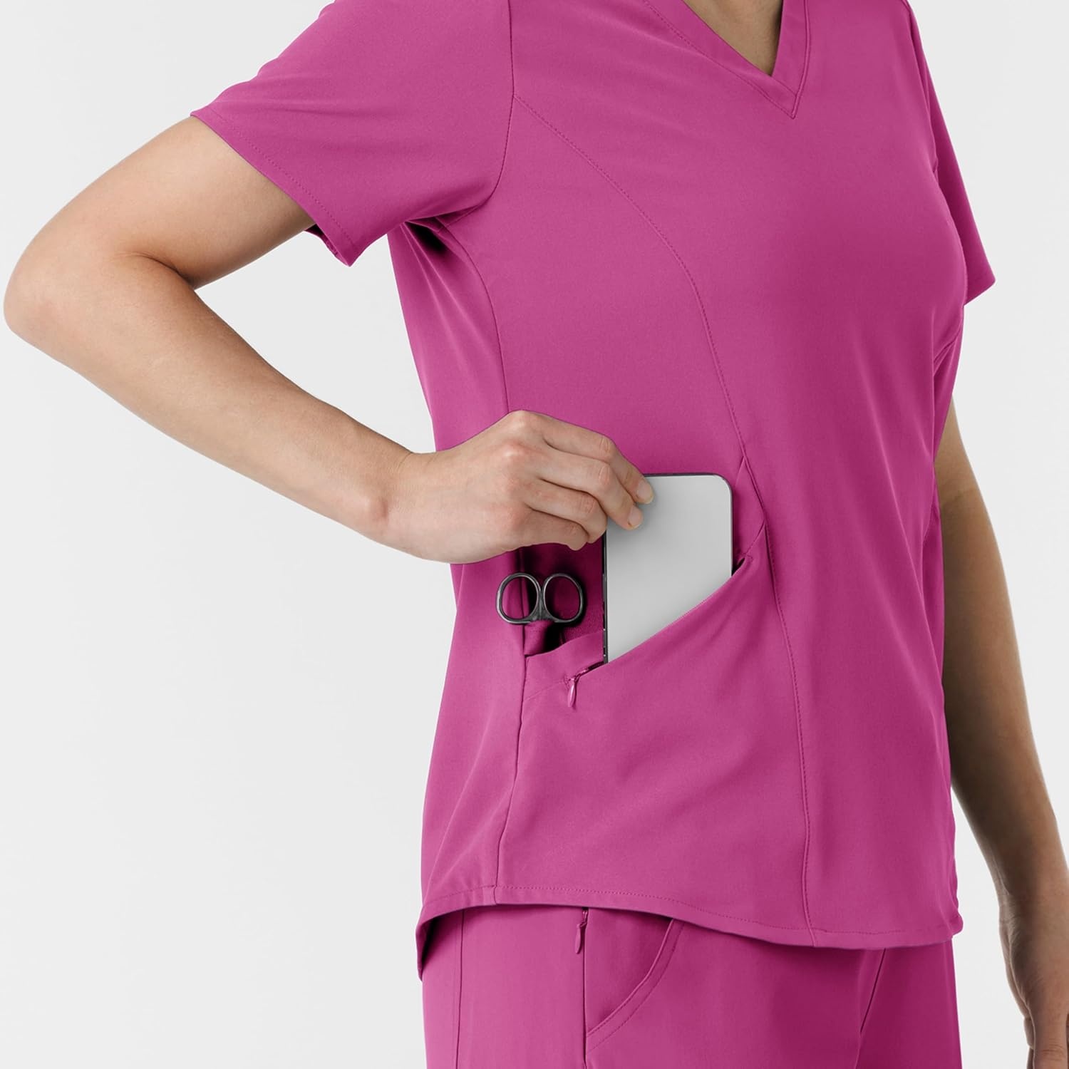 image:imageWink Renew Womens VNeck Scrub TopRaspberry