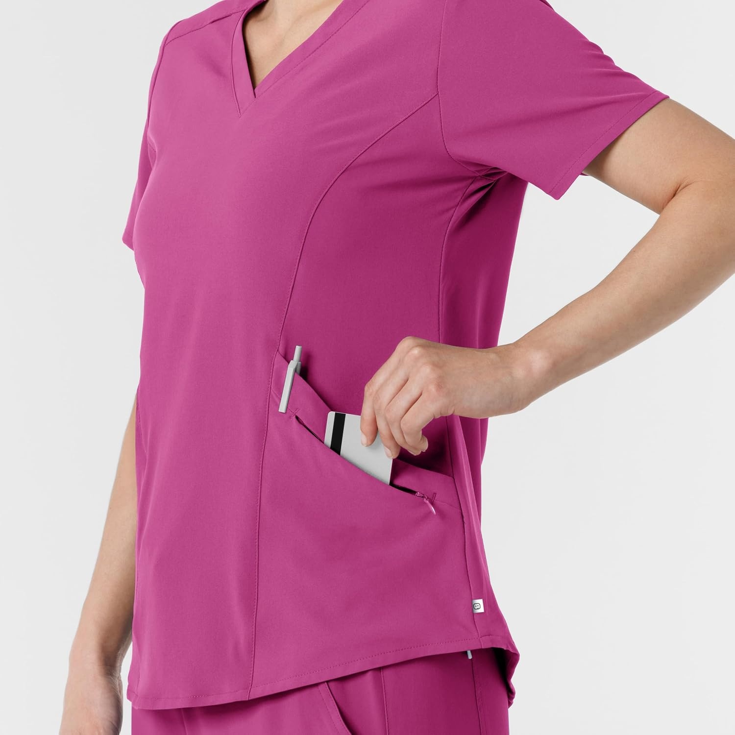 image:imageWink Renew Womens VNeck Scrub TopRaspberry