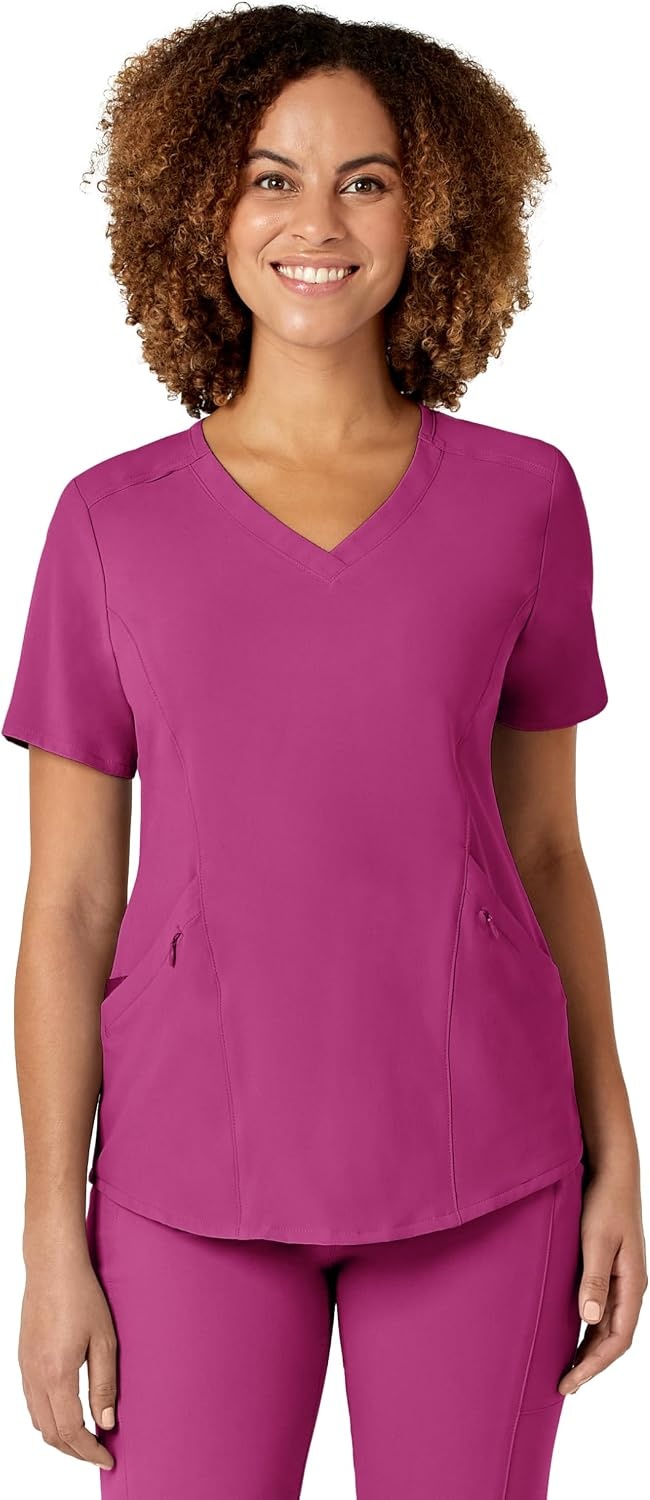 image:imageWink Renew Womens VNeck Scrub TopRaspberry