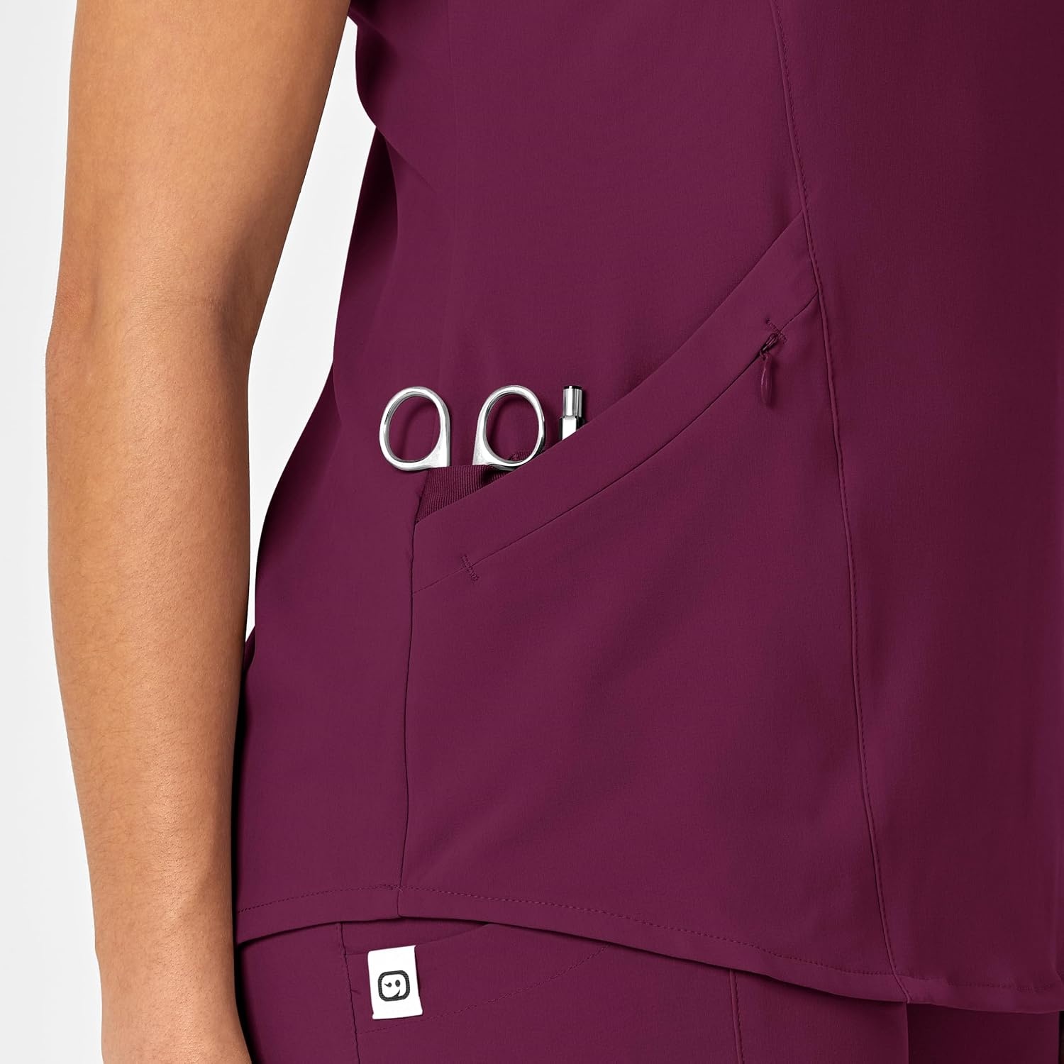 image:imageWink Renew Womens VNeck Scrub TopWine