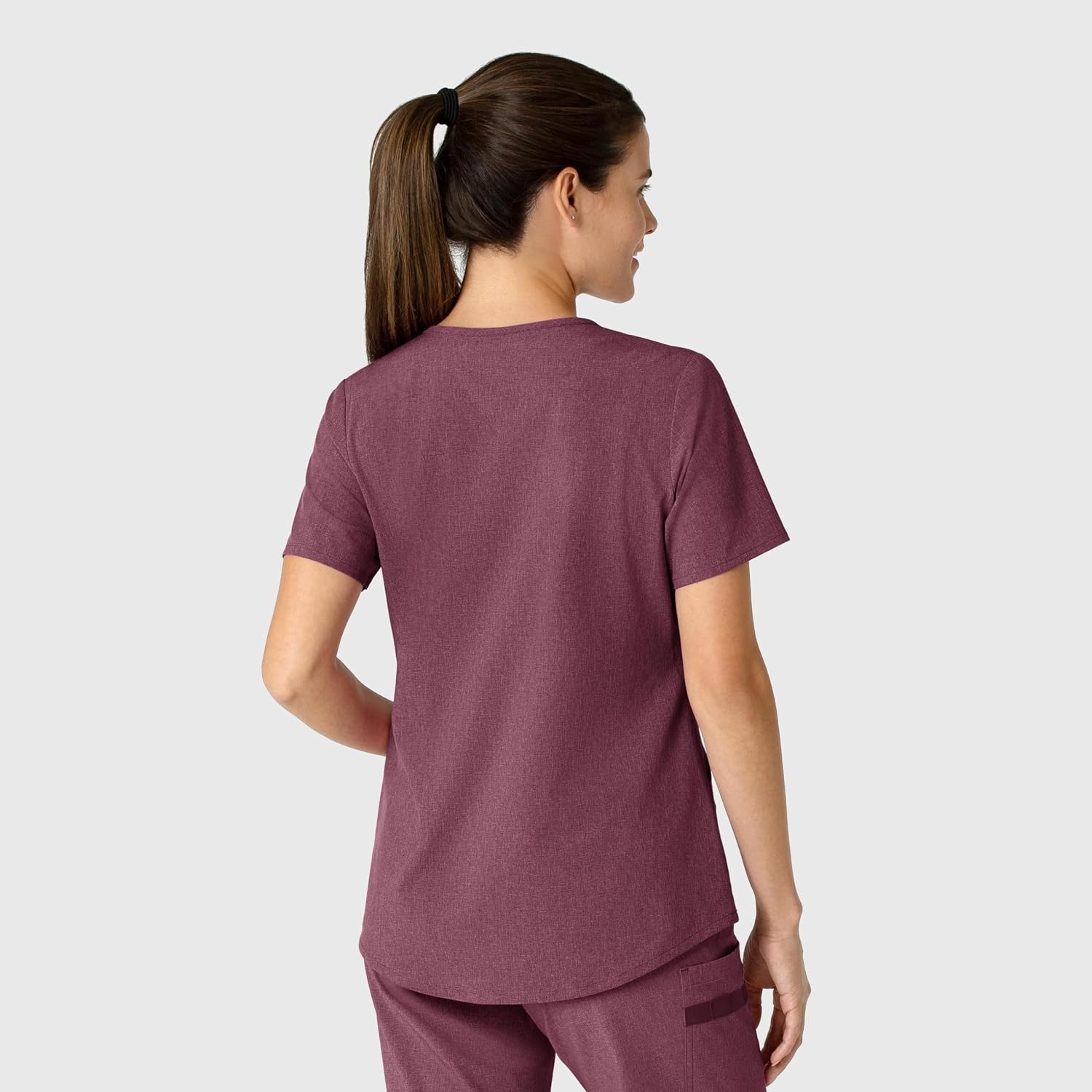 image:imageWink Renew Womens VNeck Scrub TopWine Heather