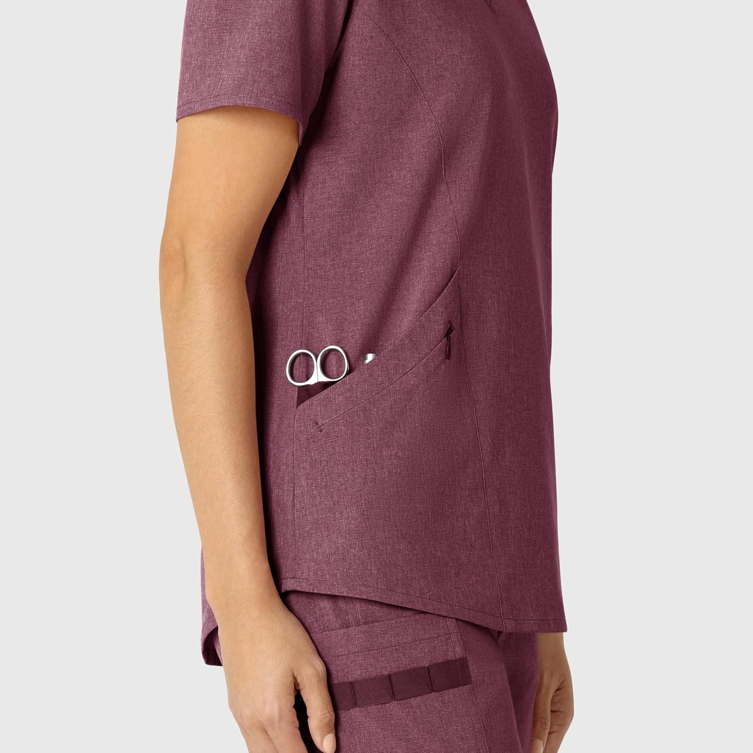 image:imageWink Renew Womens VNeck Scrub TopWine Heather