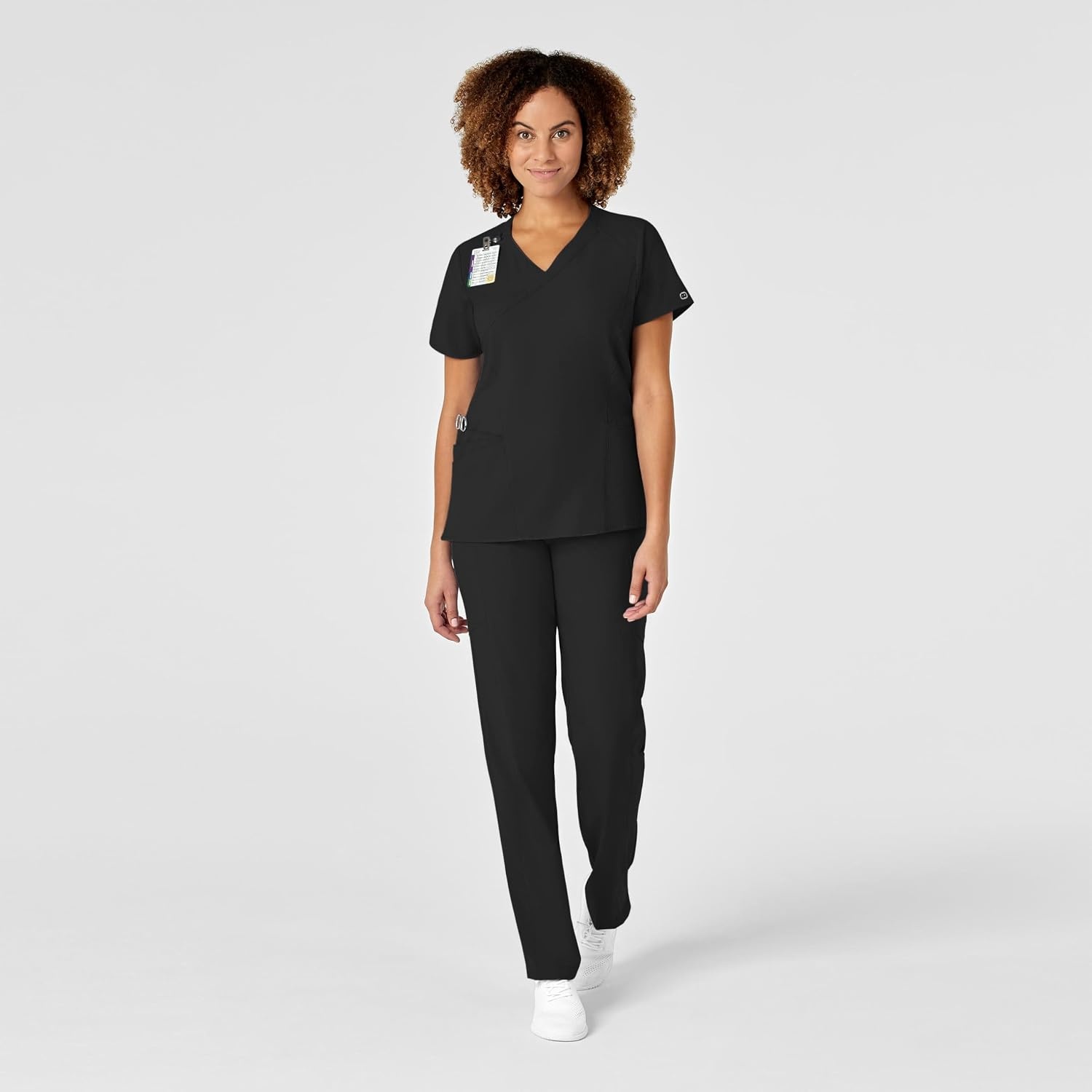 image:imageWink Scrubs for Women W123 Mock Wrap Tops with 10 Pockets
