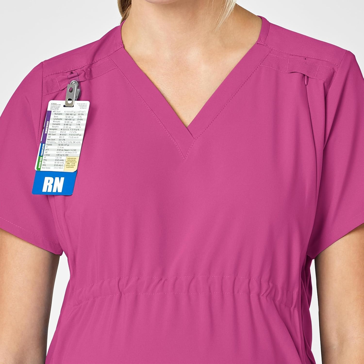 image:imageWink W123 Maternity VNeck Scrub TopHot Pink