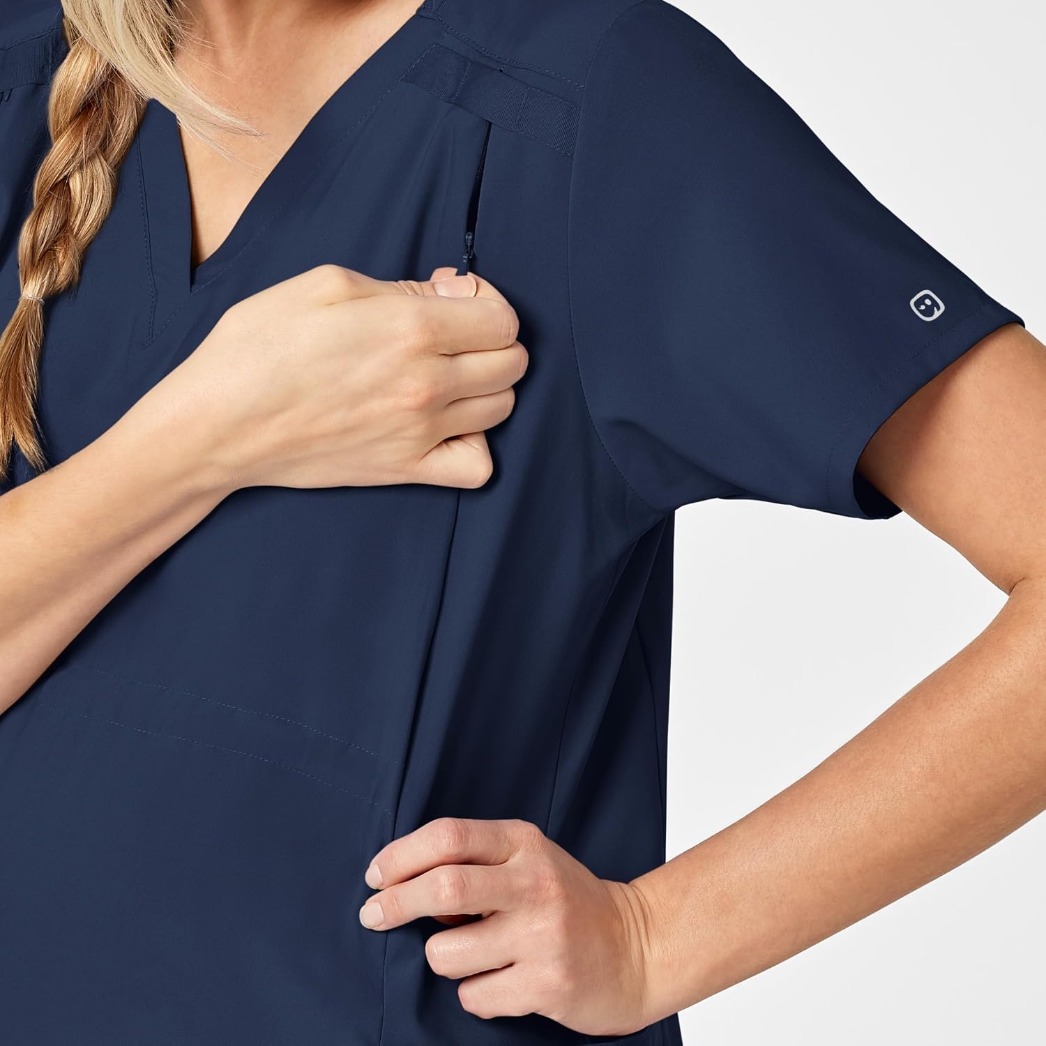 image:imageWink W123 Maternity VNeck Scrub TopNavy