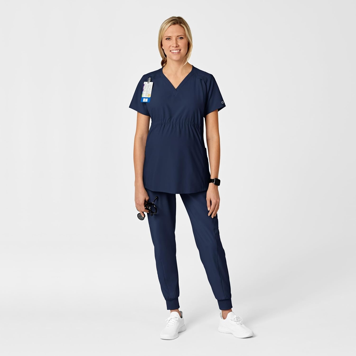 image:imageWink W123 Maternity VNeck Scrub TopNavy