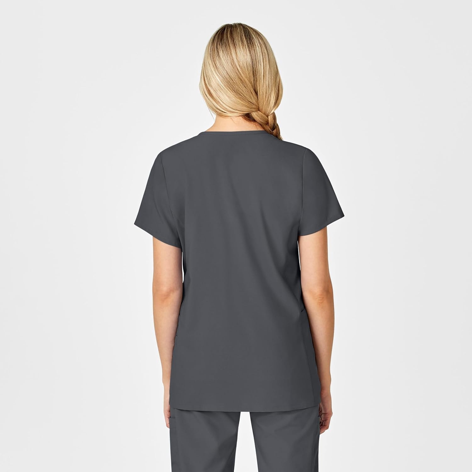 image:imageWink W123 Maternity VNeck Scrub TopPewter