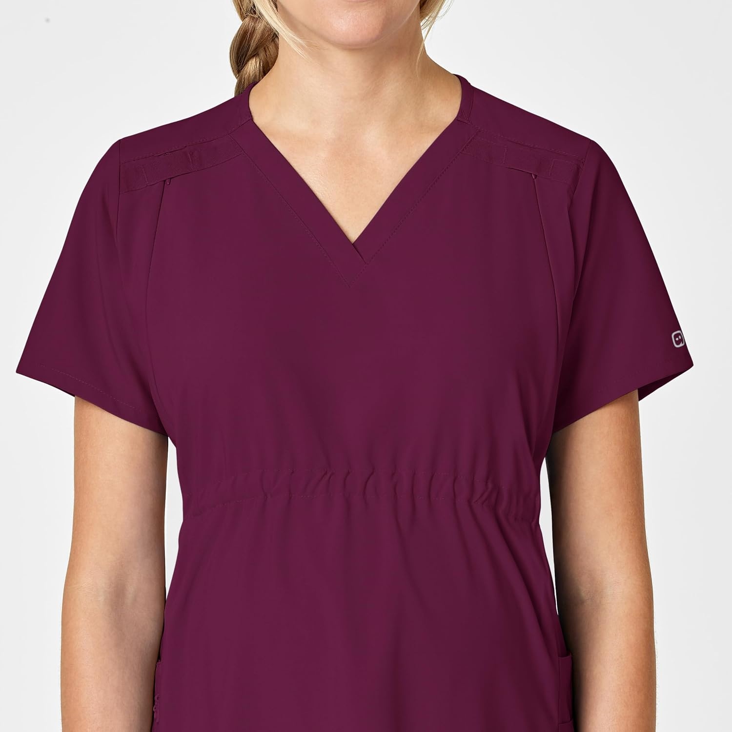 image:imageWink W123 Maternity VNeck Scrub TopWine