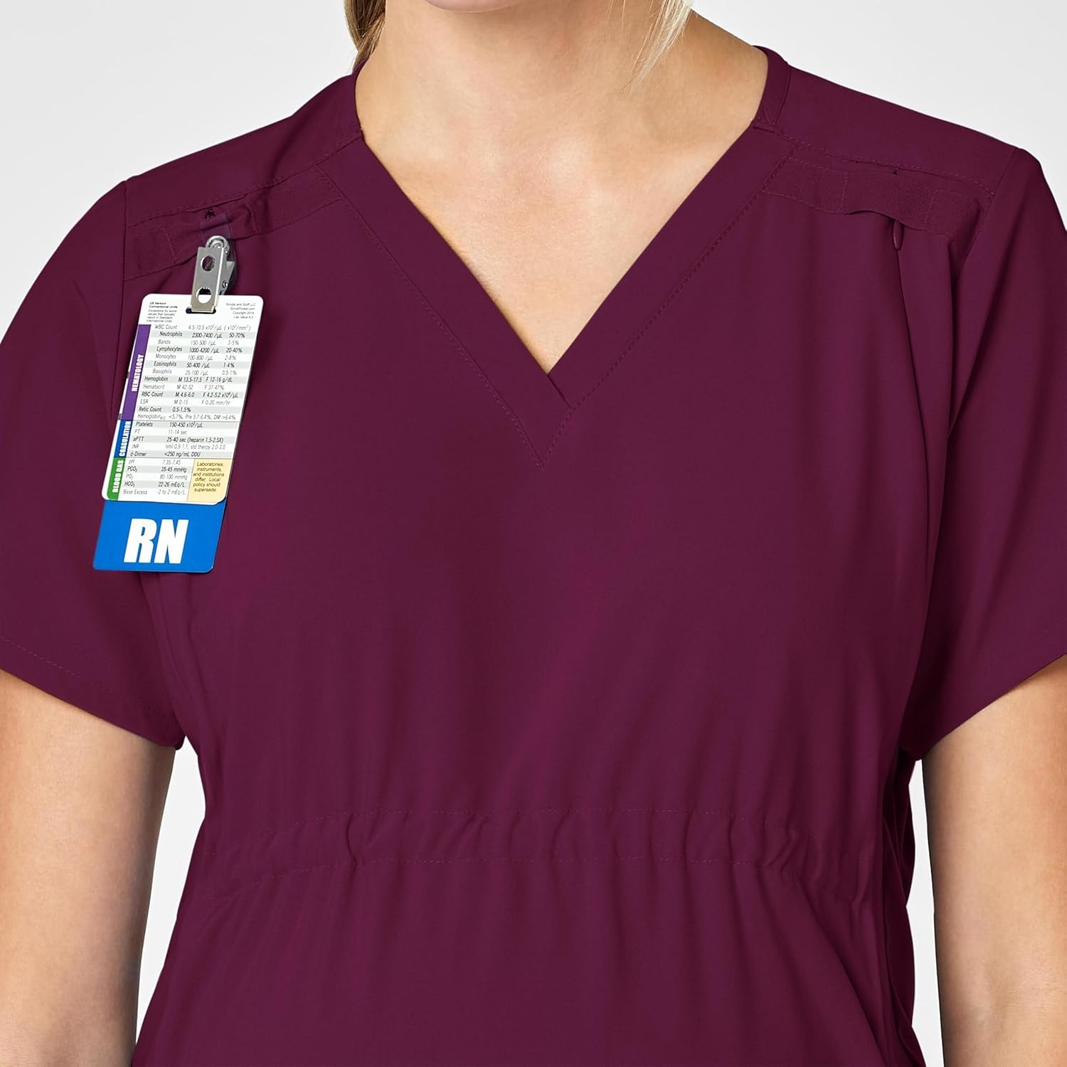 image:imageWink W123 Maternity VNeck Scrub TopWine