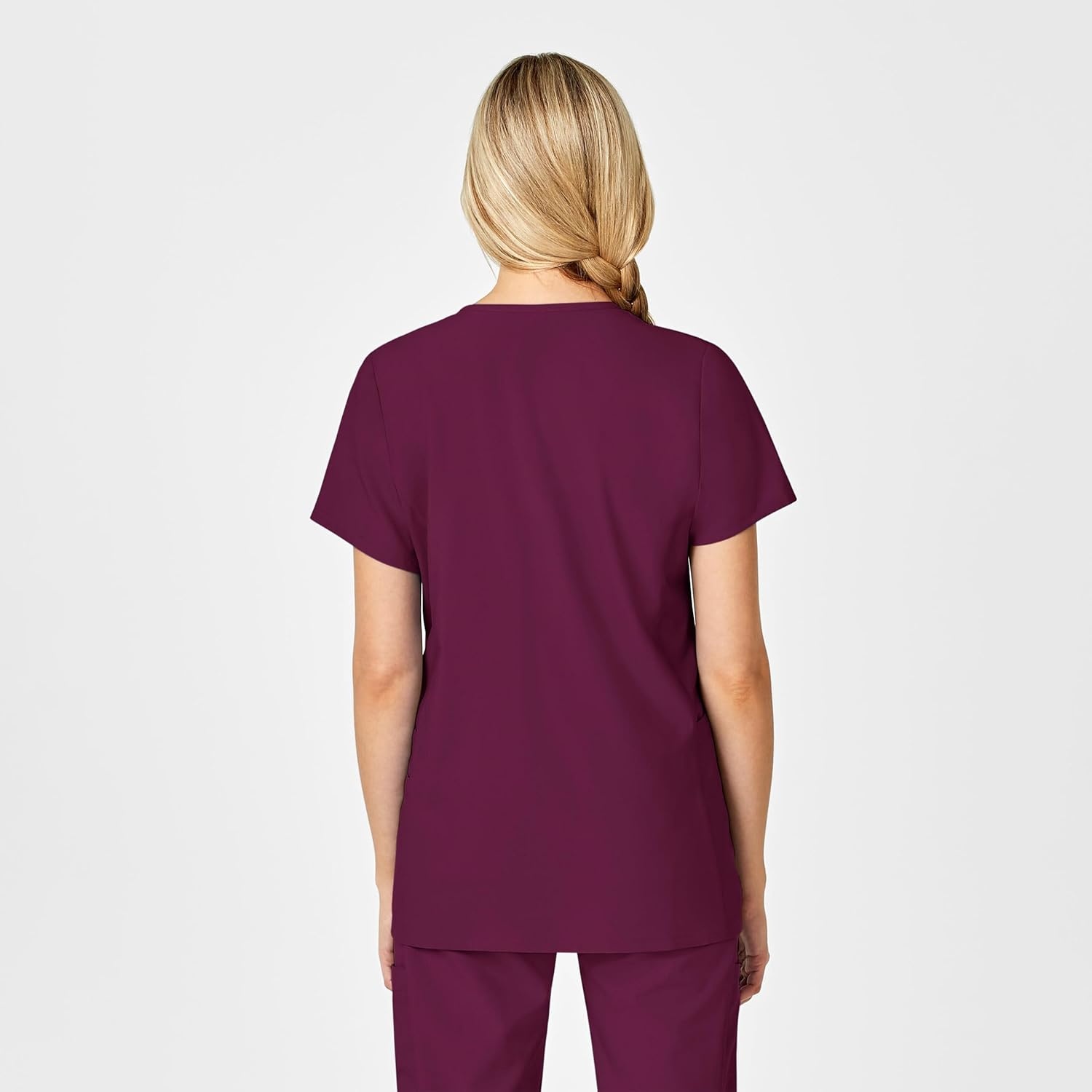 image:imageWink W123 Maternity VNeck Scrub TopWine