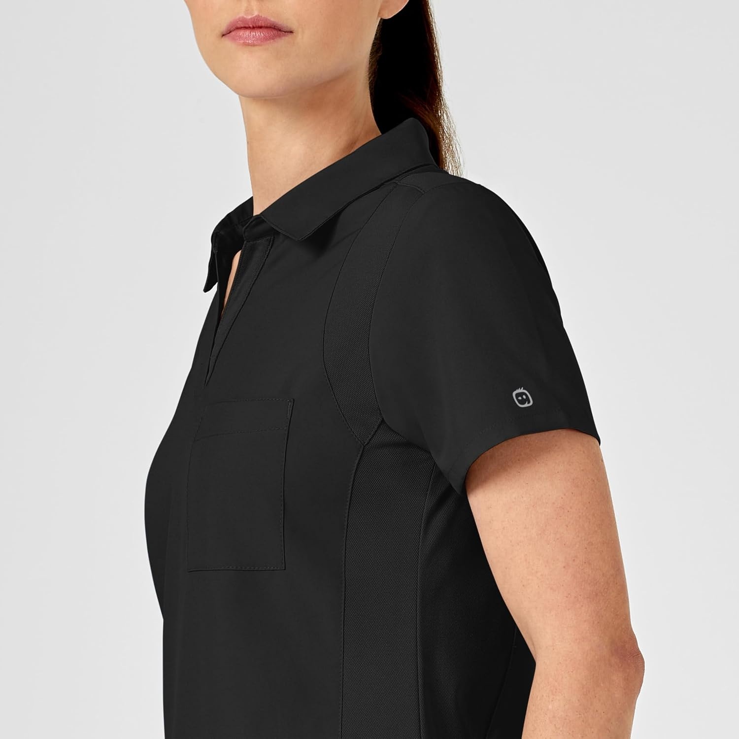 image:imageWink W123 Womens Collar Scrub TopBlack