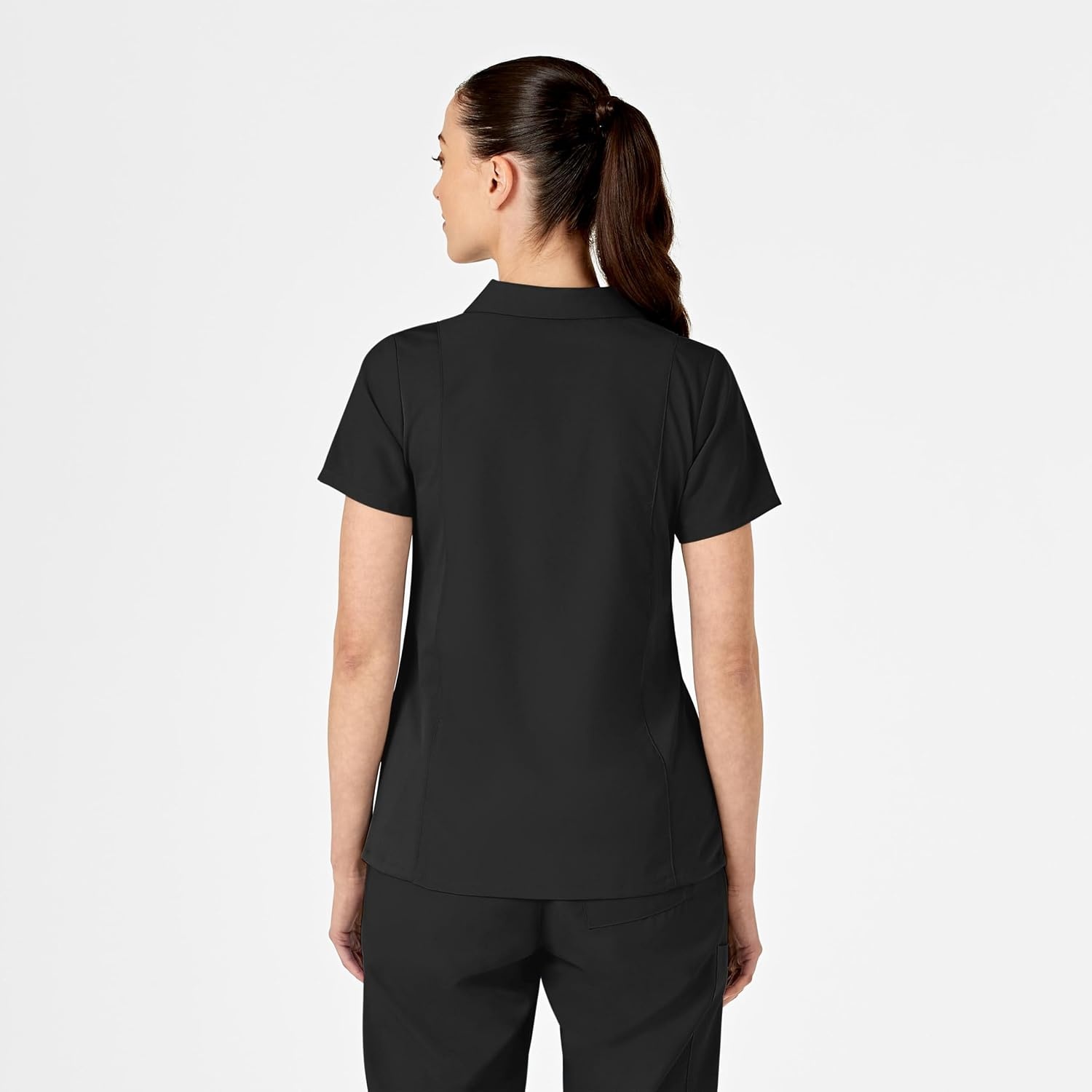 image:imageWink W123 Womens Collar Scrub TopBlack