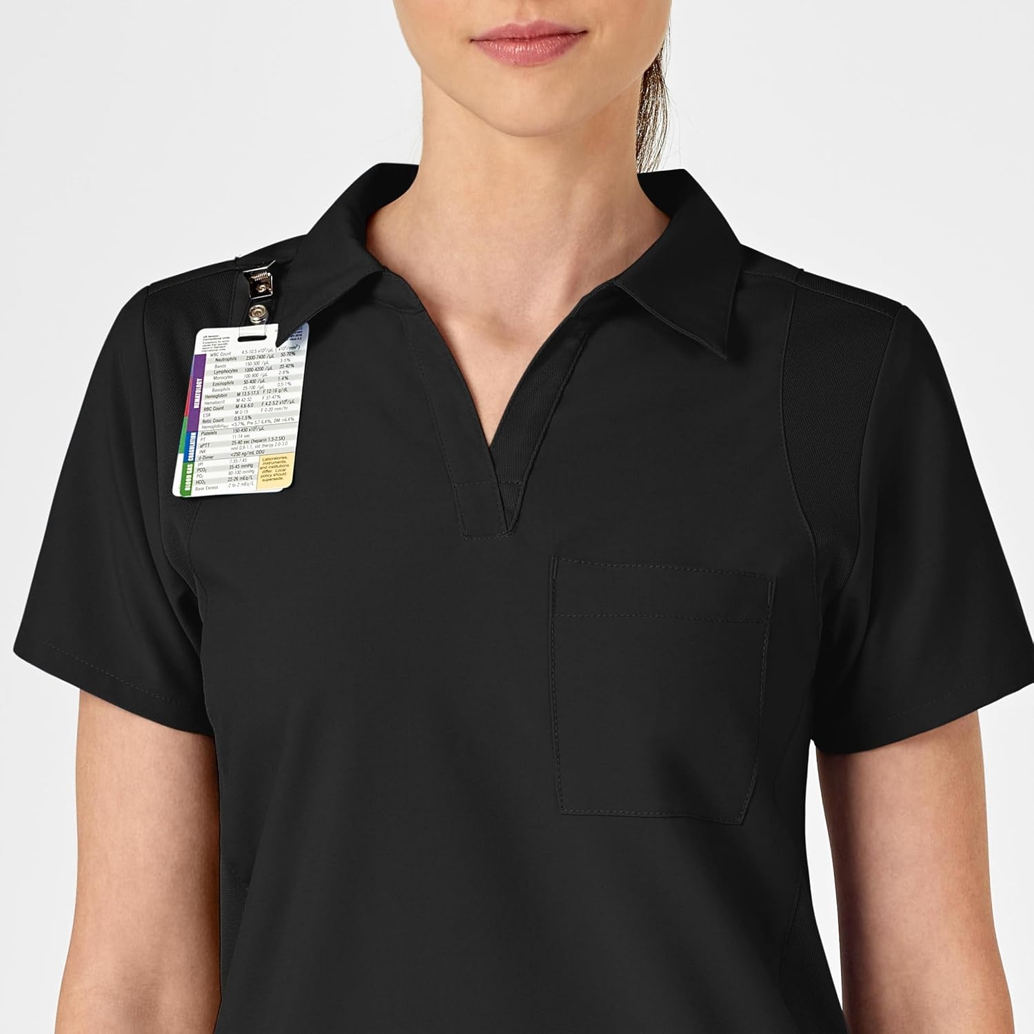 image:imageWink W123 Womens Collar Scrub TopBlack