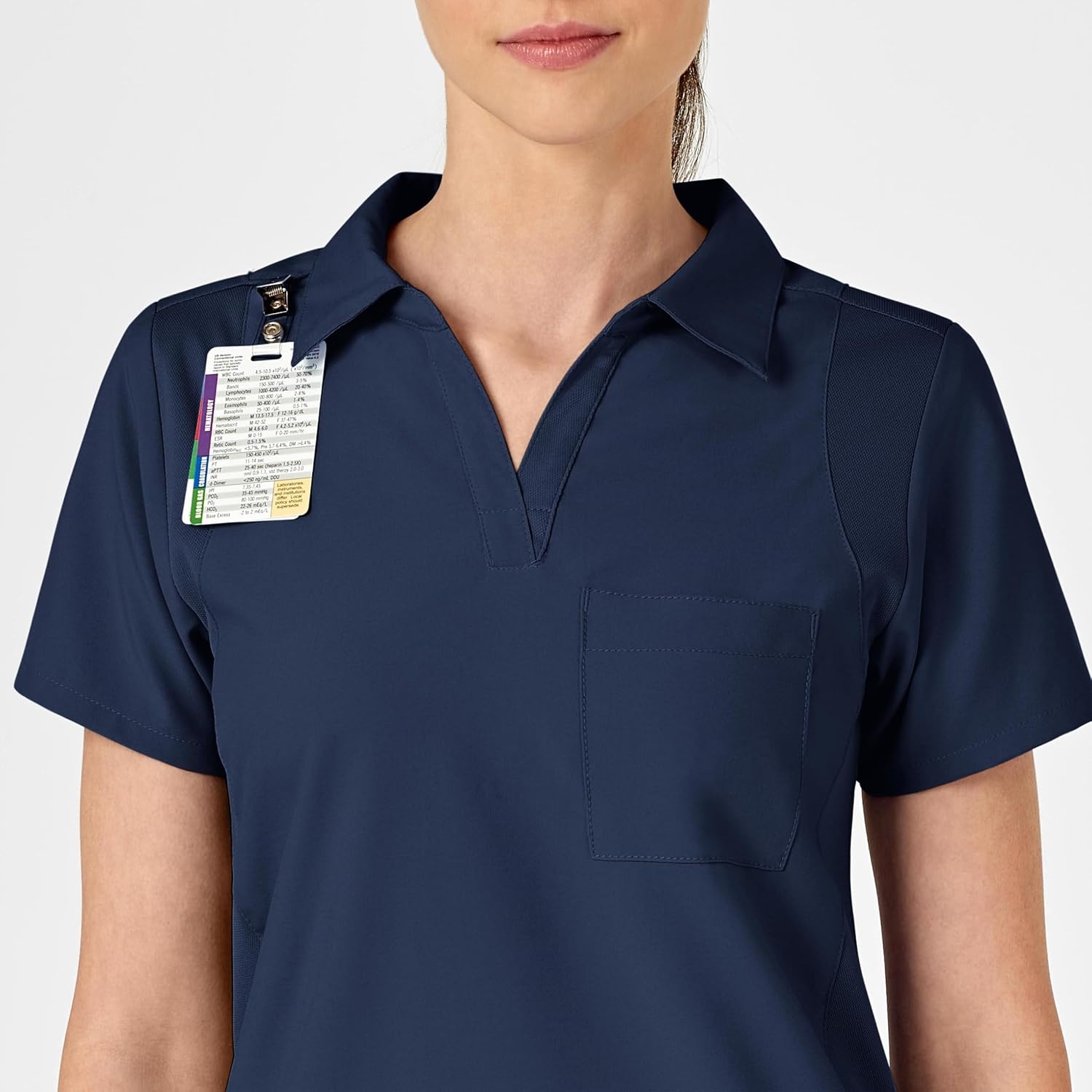 image:imageWink W123 Womens Collar Scrub TopNavy