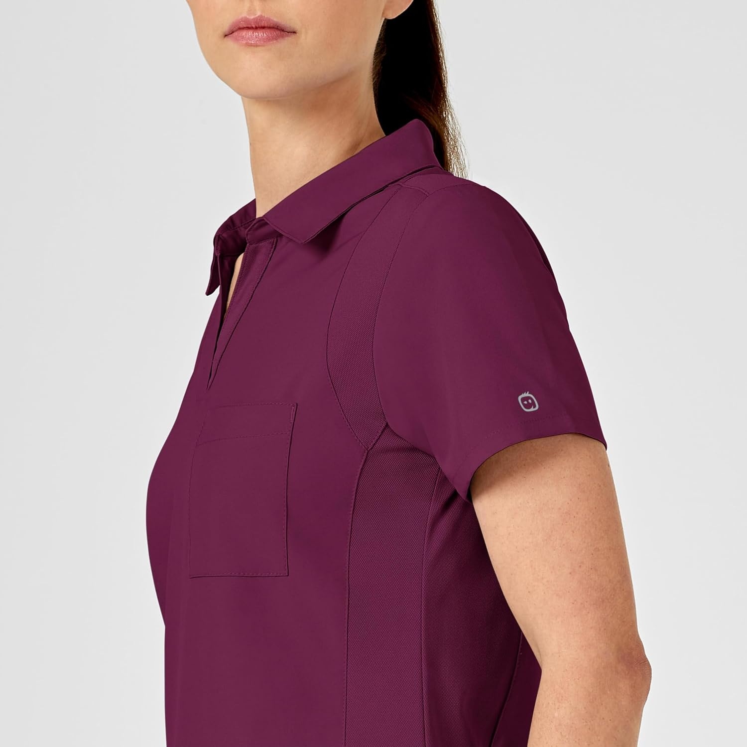 image:imageWink W123 Womens Collar Scrub TopWine