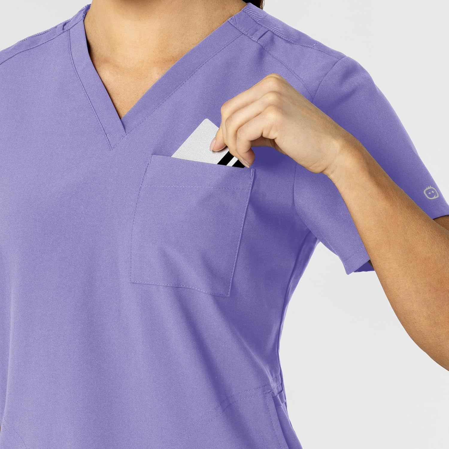 image:imageWink W123 Womens FlexnReach VNeck Scrub Top Iris Purple 2X
