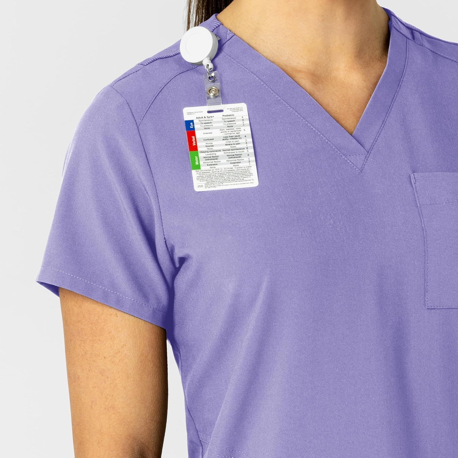 image:imageWink W123 Womens FlexnReach VNeck Scrub Top Iris Purple 2X