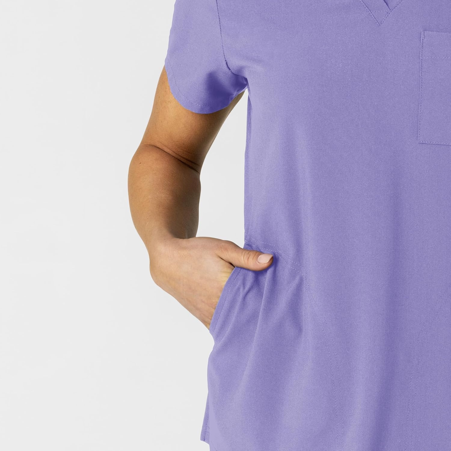 image:imageWink W123 Womens FlexnReach VNeck Scrub Top Iris Purple 2X