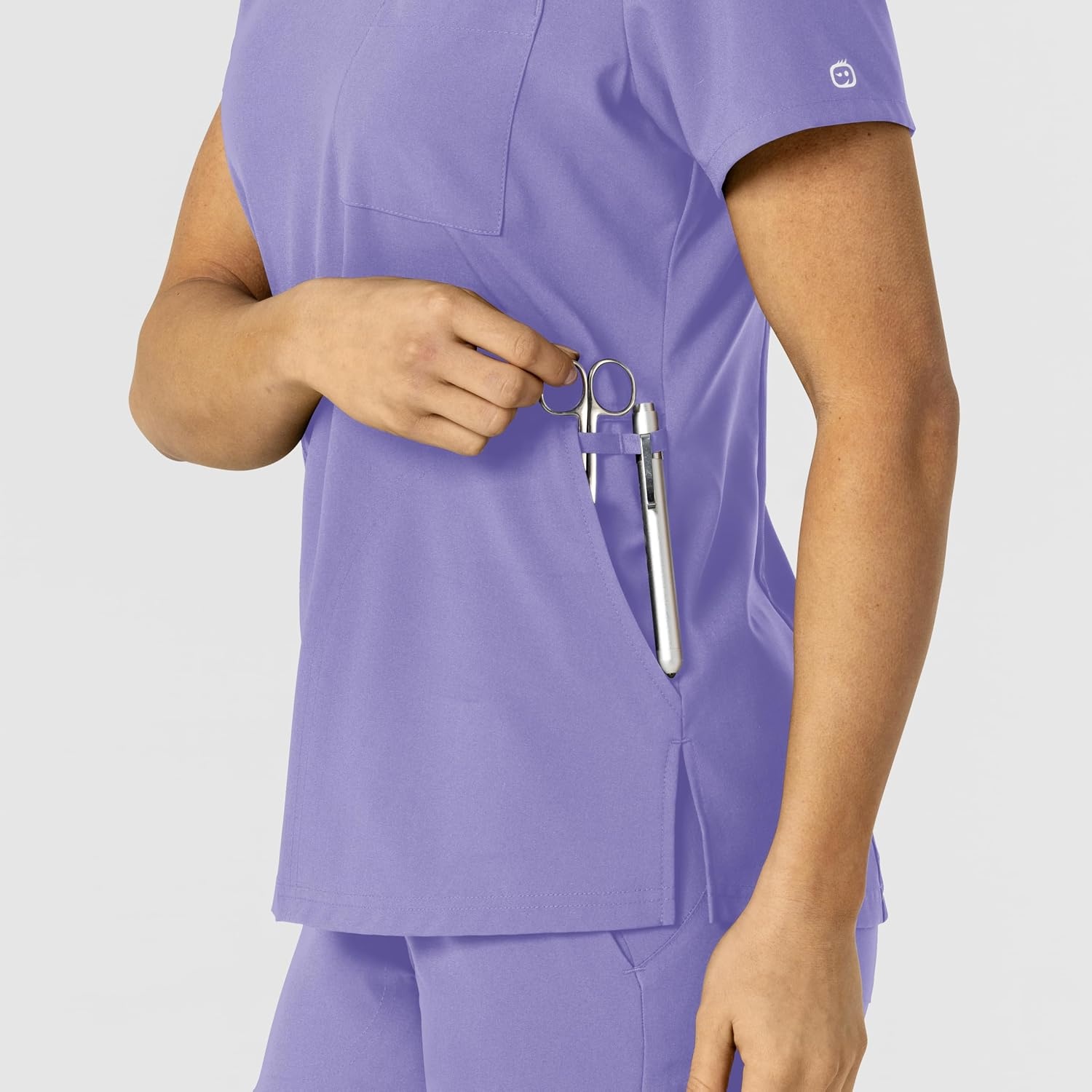 image:imageWink W123 Womens FlexnReach VNeck Scrub Top Iris Purple 2X