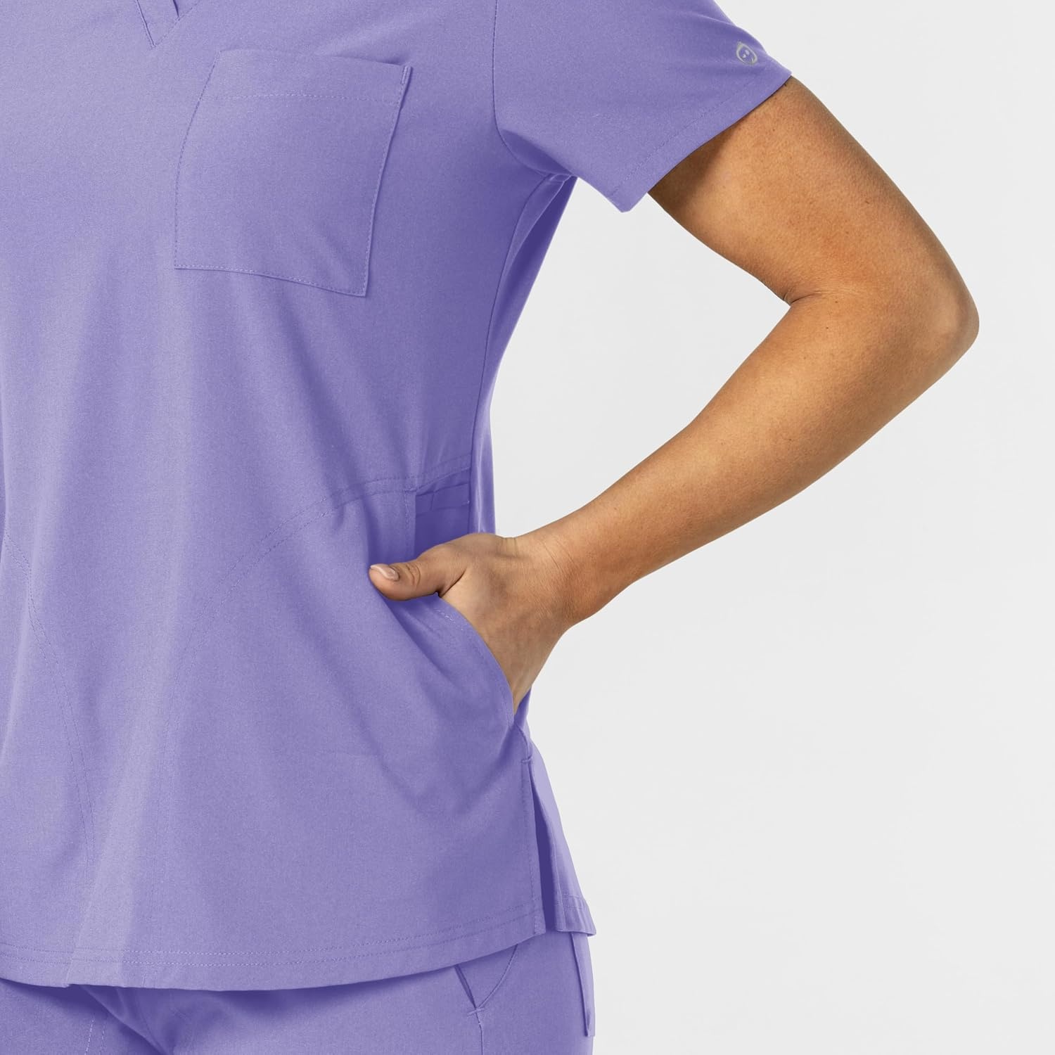 image:imageWink W123 Womens FlexnReach VNeck Scrub Top Iris Purple 2X