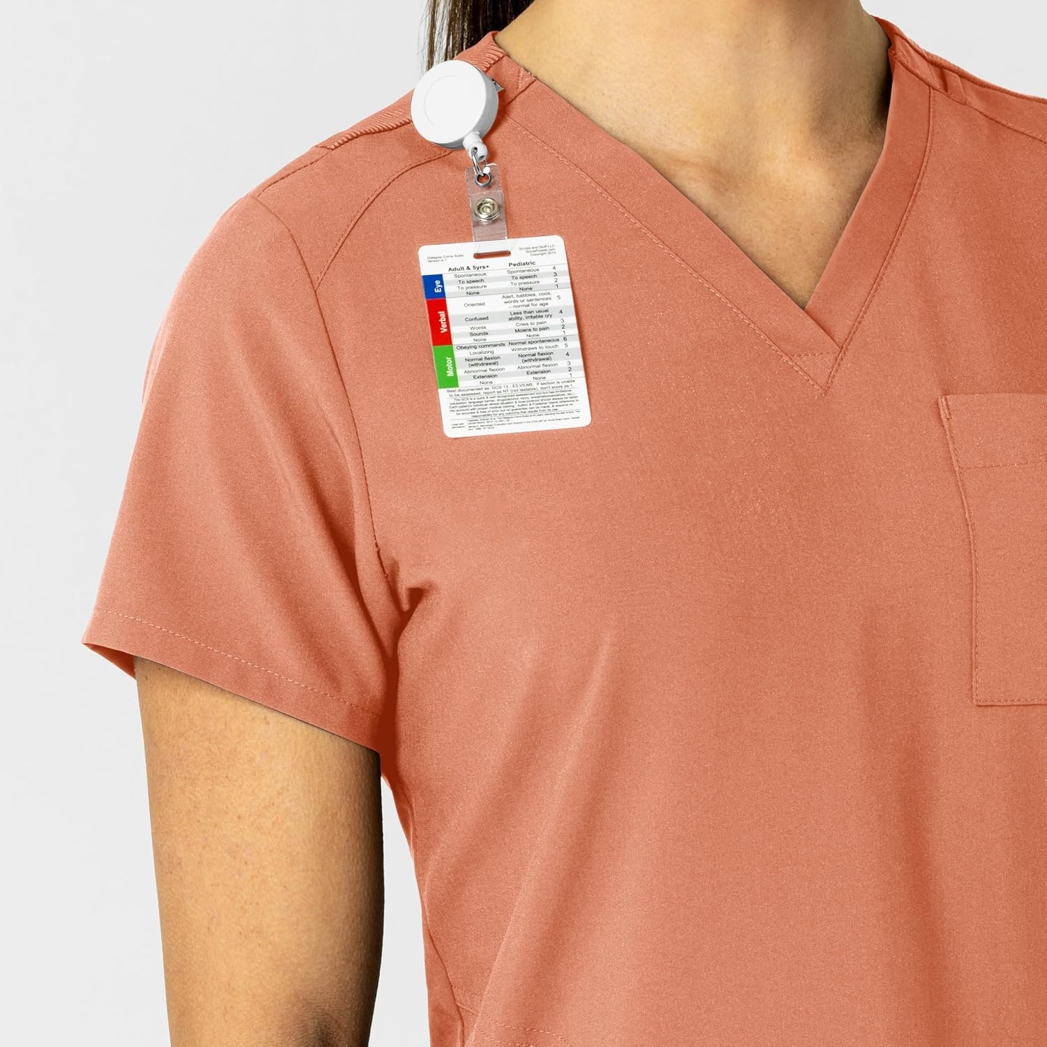 image:imageWink W123 Womens FlexnReach VNeck Scrub Top Terracotta L