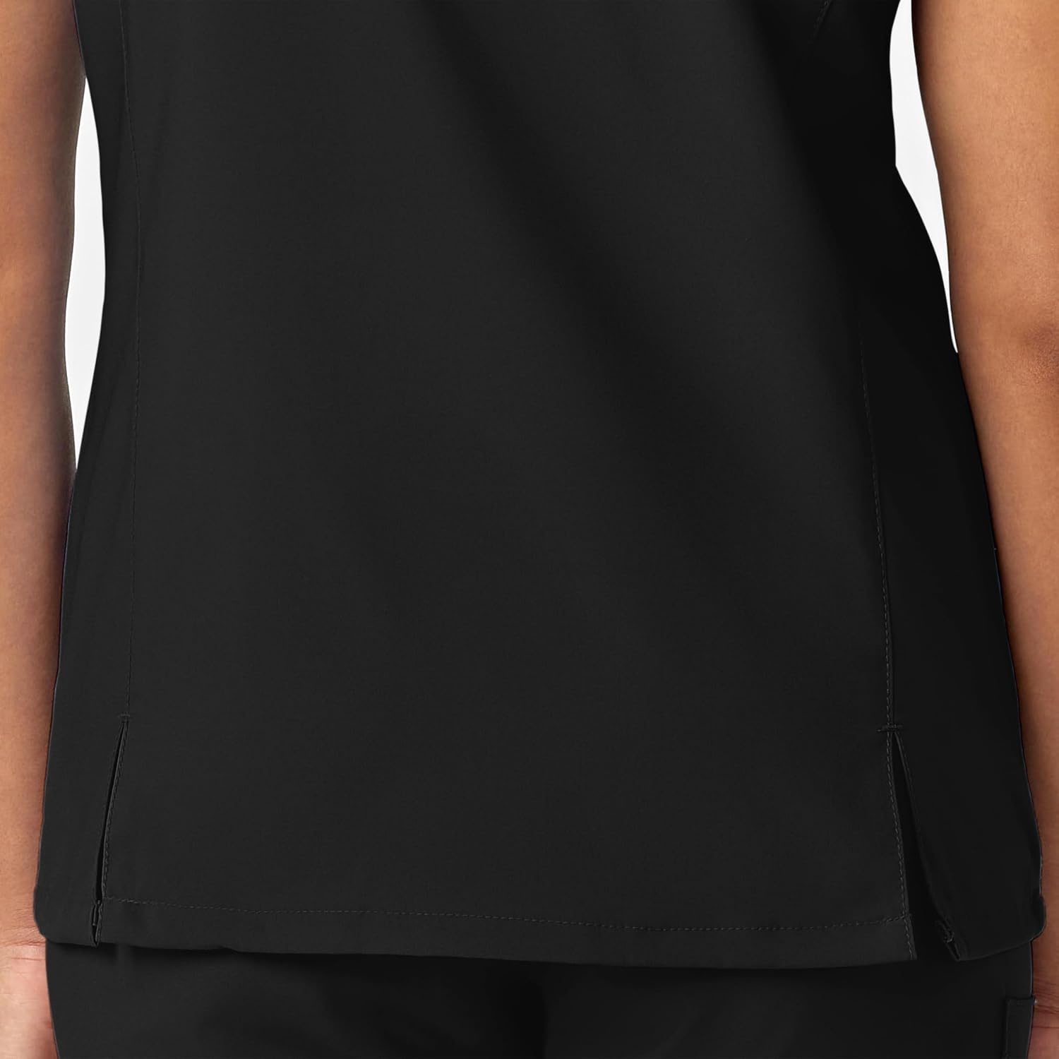 image:imageWink W123 Womens YNeck Wrap Scrub TopBlack