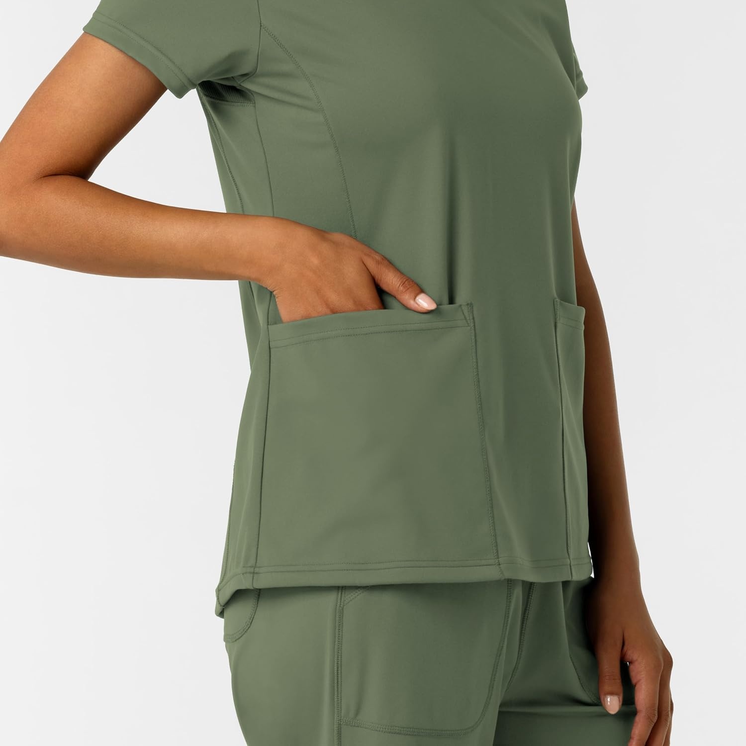 image:imageWink Womens Womens 2Pocket Scrub TopOlive
