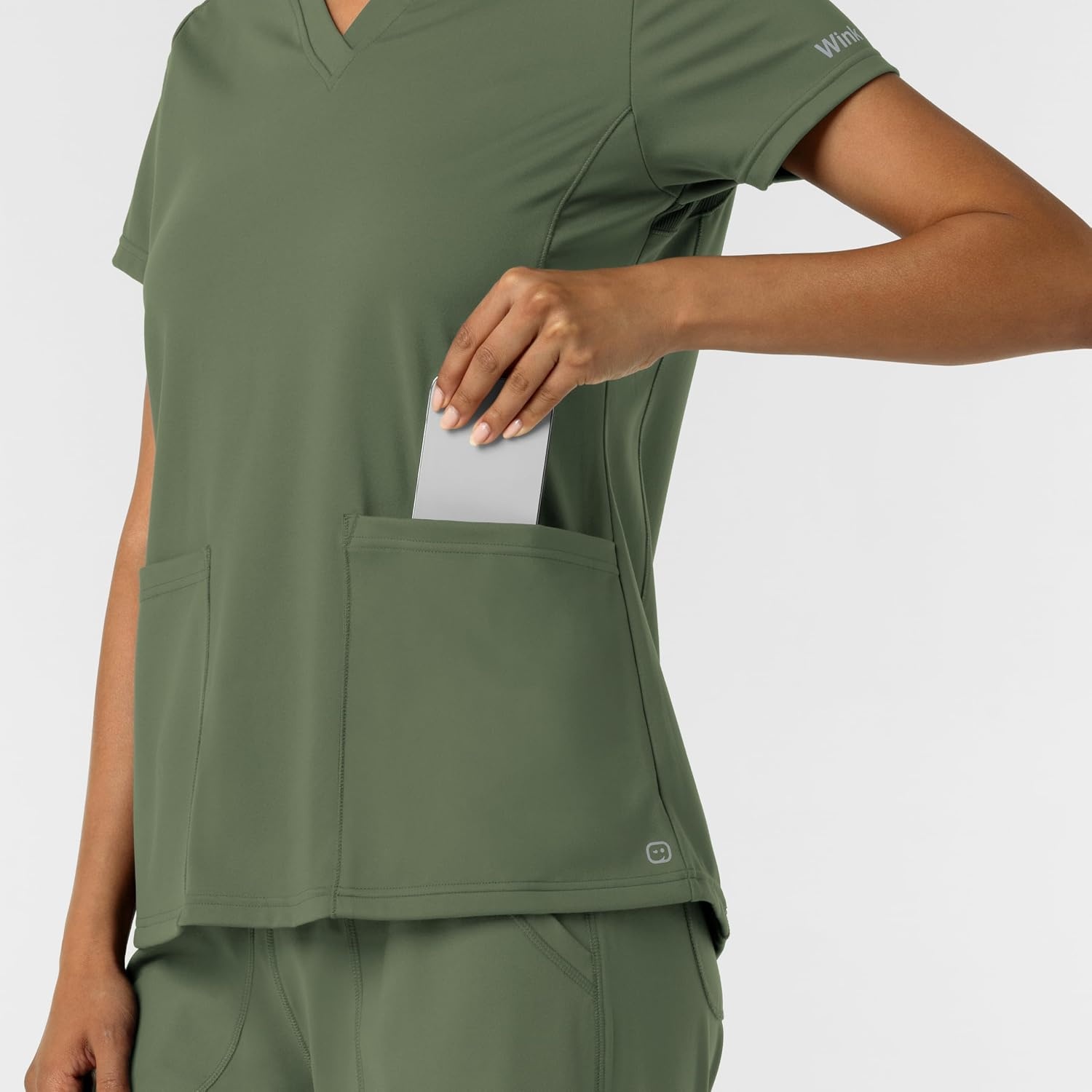 image:imageWink Womens Womens 2Pocket Scrub TopOlive