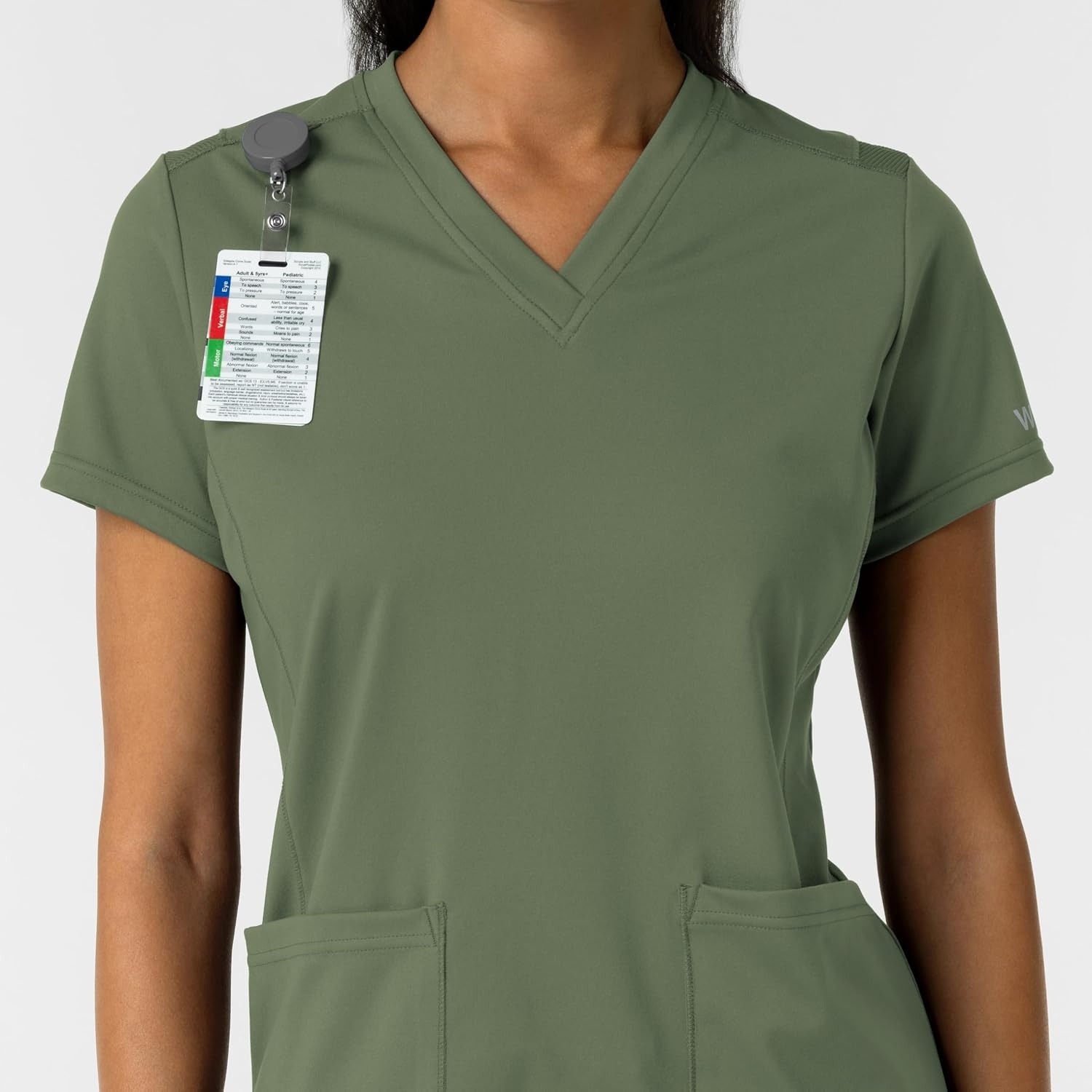 image:imageWink Womens Womens 2Pocket Scrub TopOlive