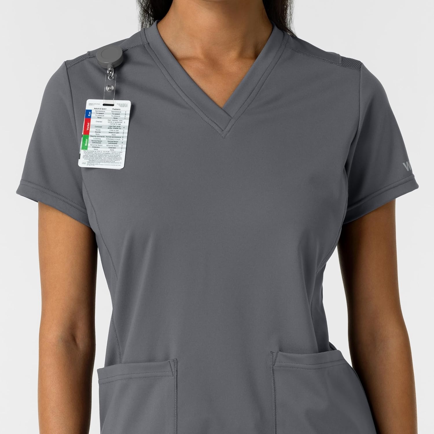 image:imageWink Womens Womens 2Pocket Scrub TopPewter
