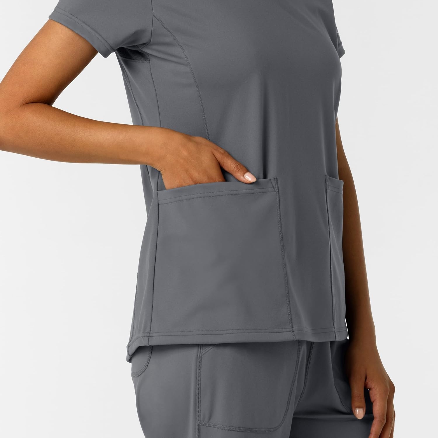 image:imageWink Womens Womens 2Pocket Scrub TopPewter
