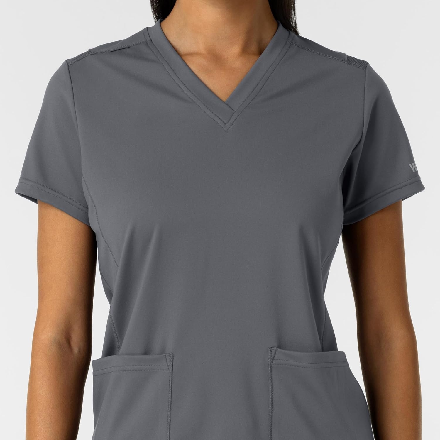 image:imageWink Womens Womens 2Pocket Scrub TopPewter