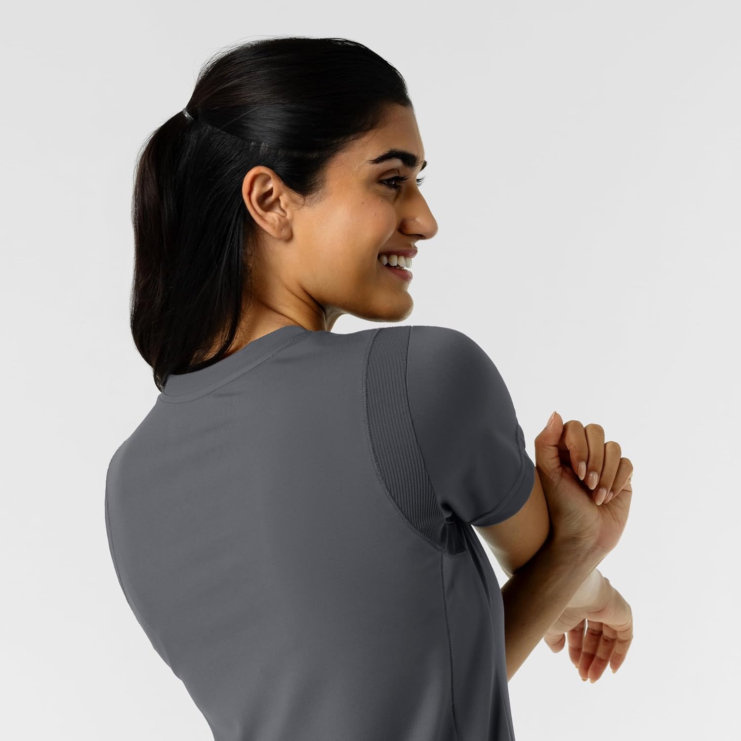 image:imageWink Womens Womens 2Pocket Scrub TopPewter