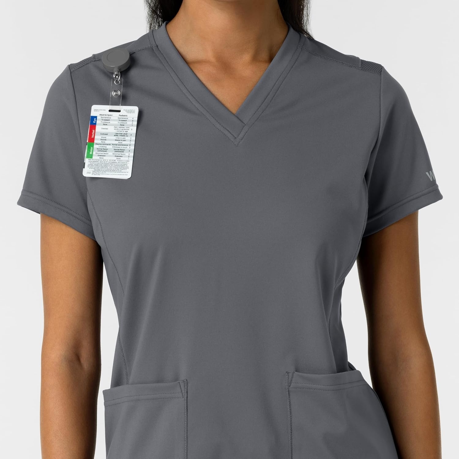 image:imageWink Womens Womens 2Pocket Scrub TopPewter